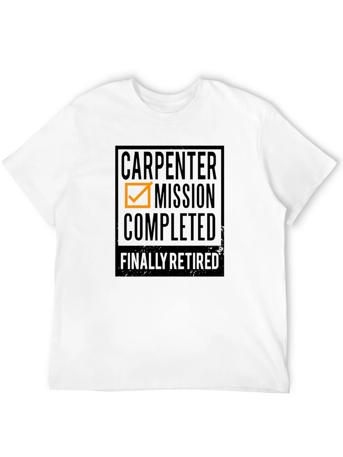 Black Carpenter Mission Completed - Retirement T-Shirt view 12