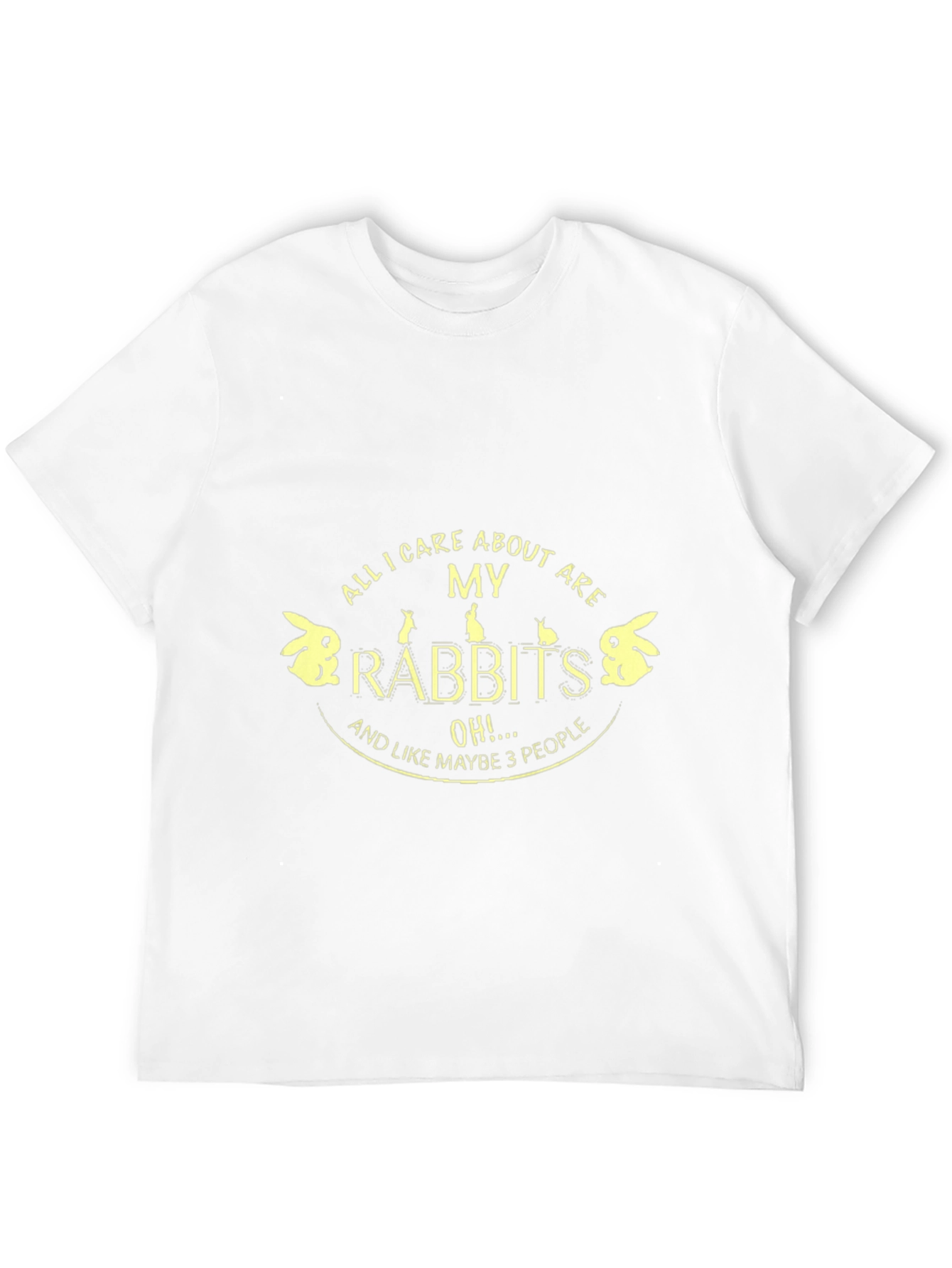 Black Rabbit Lover Graphic Tee - All I Care About Are My Rabbits T-Shirt view 12