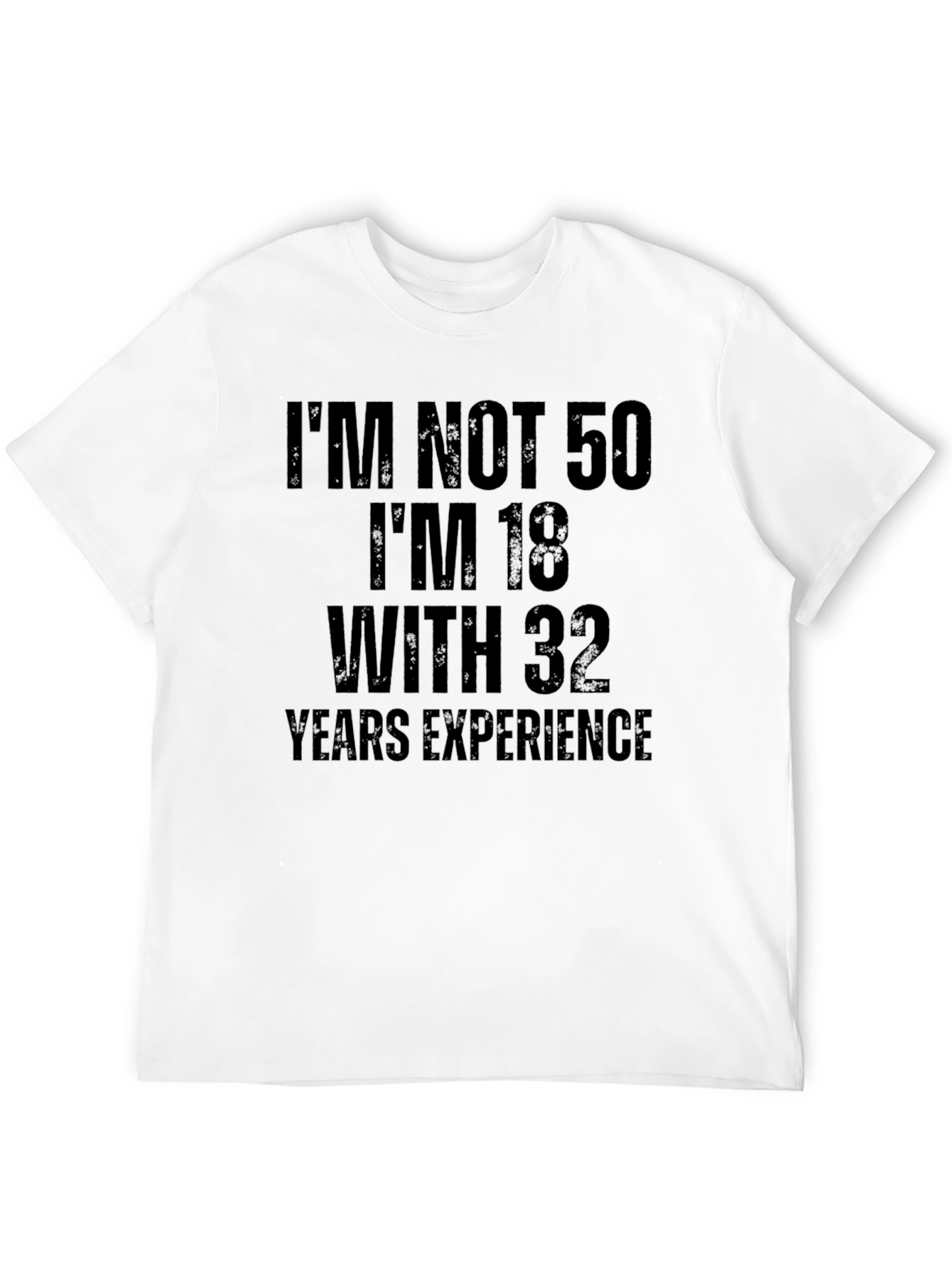 Black Funny 50th Birthday T-Shirt - 18 with 32 Years Experience view 12