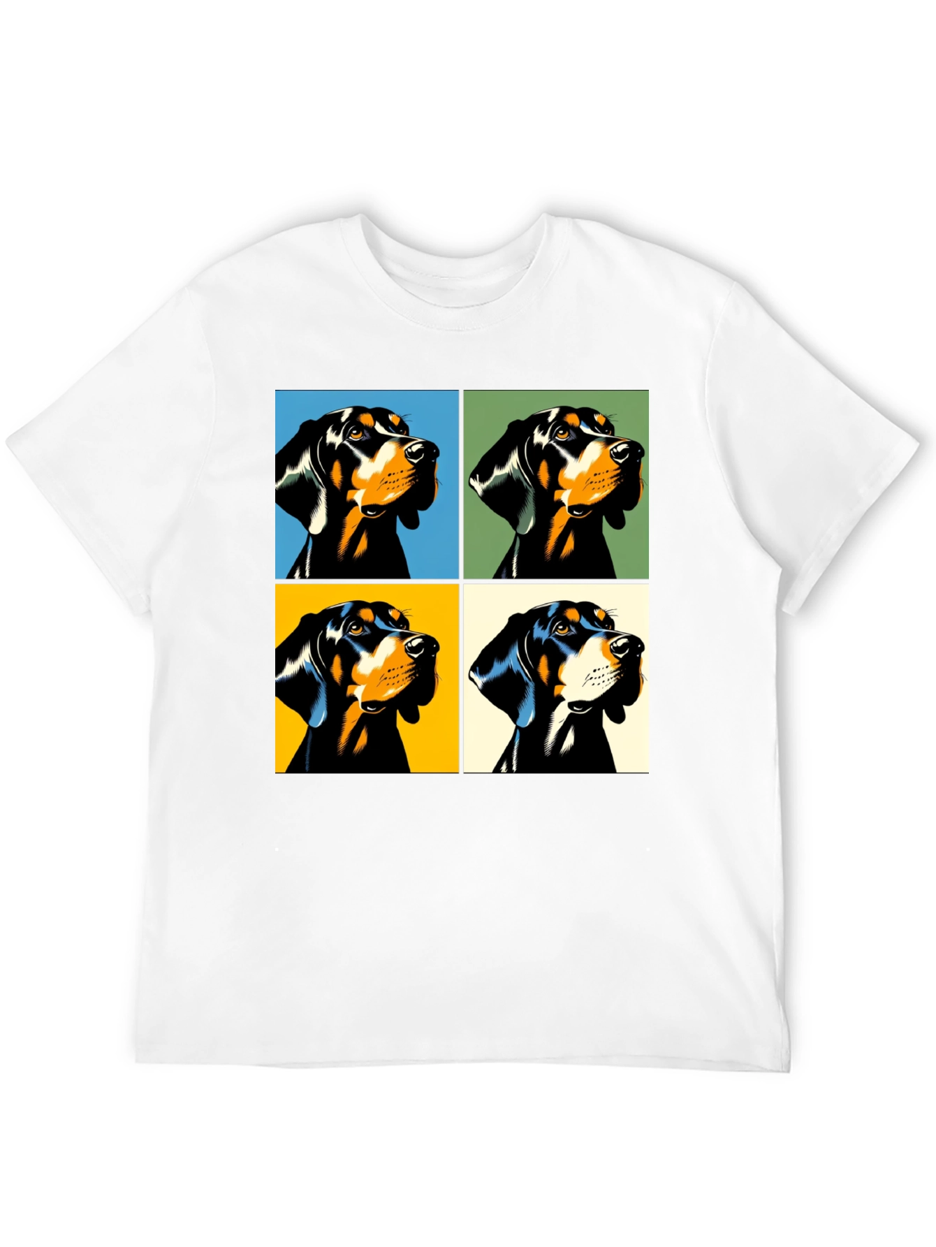 Black Pop Art Dog T-Shirt - Modern Style view 12