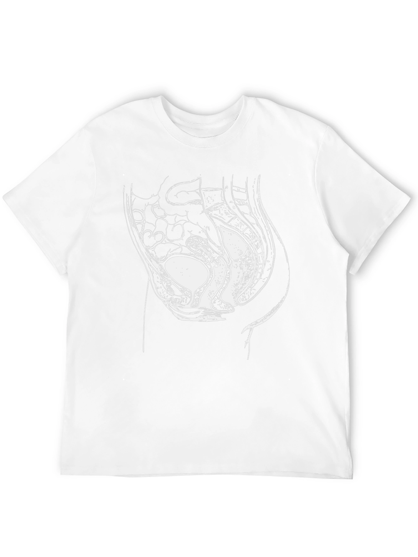 Black Anatomical Reproductive System Unisex T-Shirt view 12