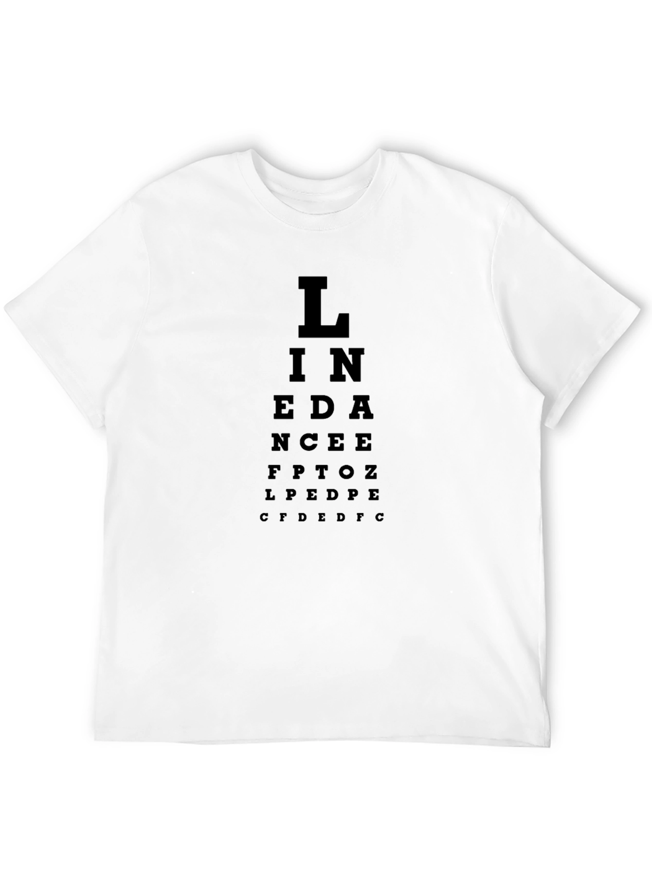 Black Eye Chart T-Shirt - Funny Optical Illusion Tee view 12
