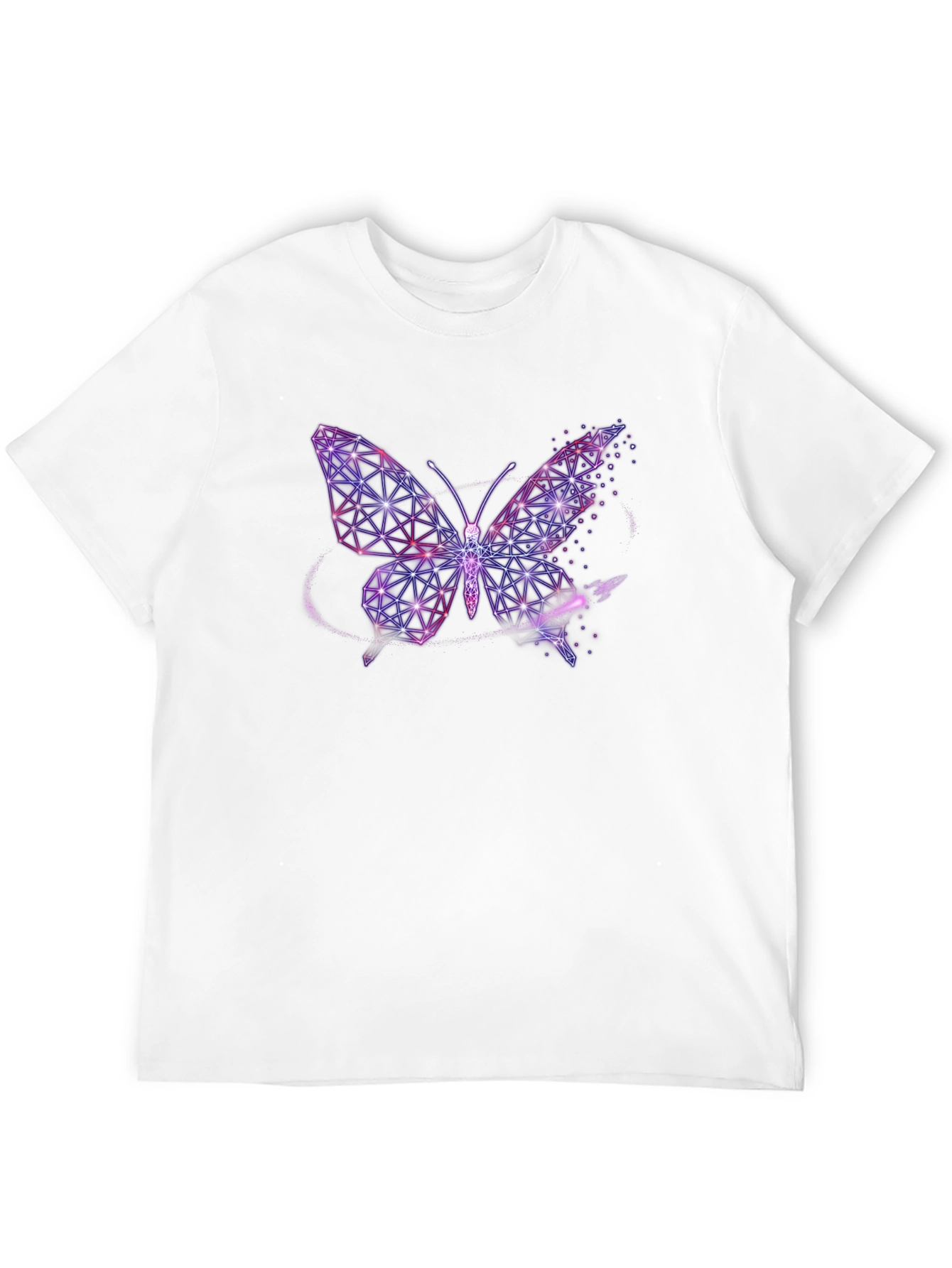 Black Geometric Butterfly Graphic Tee - Stylish Black T-Shirt view 12