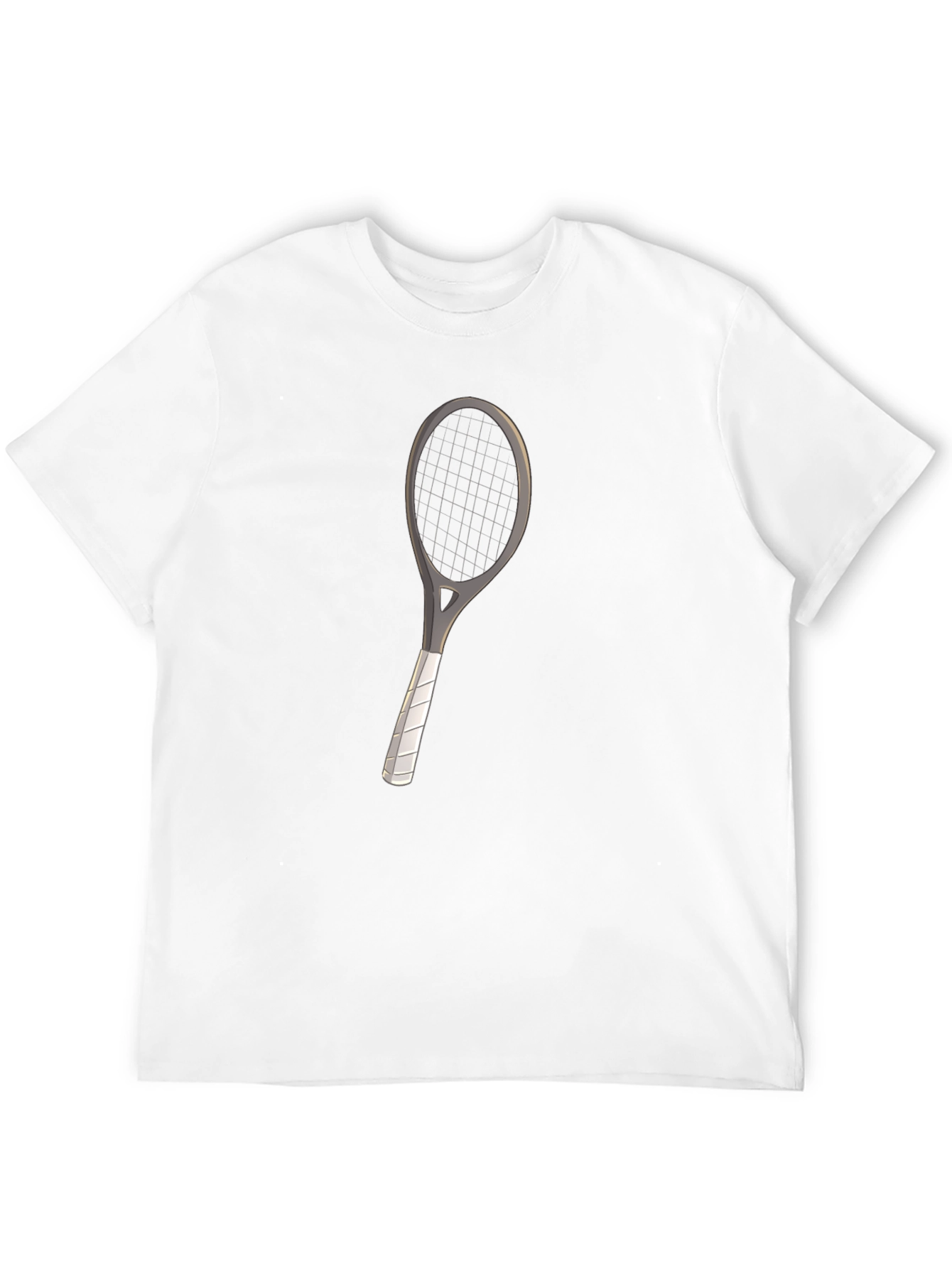 Black Tennis Racket Graphic Tee - Black Cotton view 12