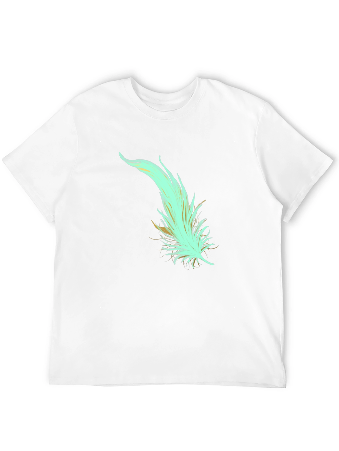 Black Feather Graphic Tee - Soft Cotton Blend, Stylish Design view 12