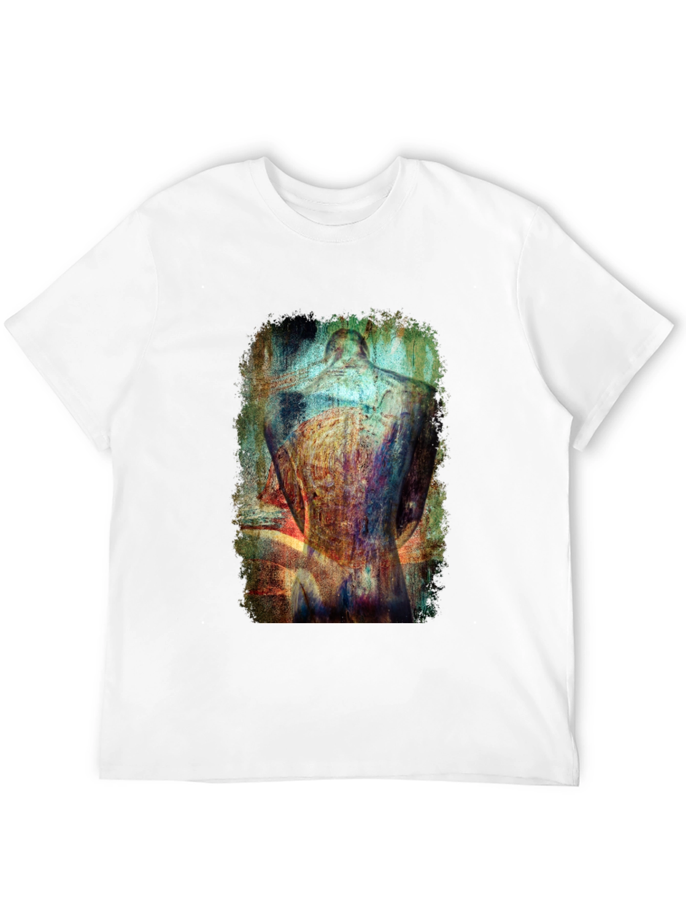 Black Abstract Back Graphic T-Shirt - Modern Art Tee view 12