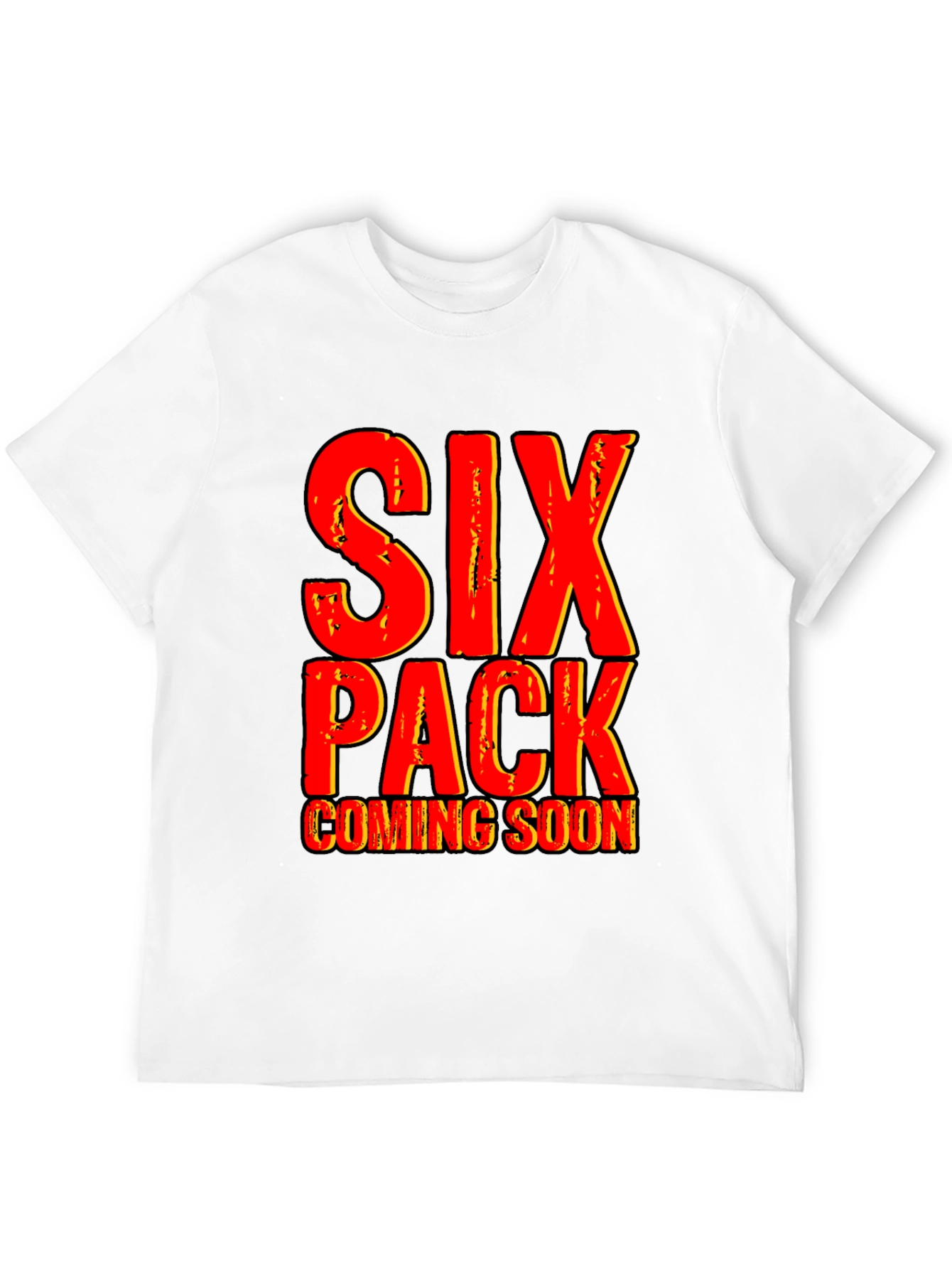 Black Six Pack Coming Soon Funny Graphic Tee view 12