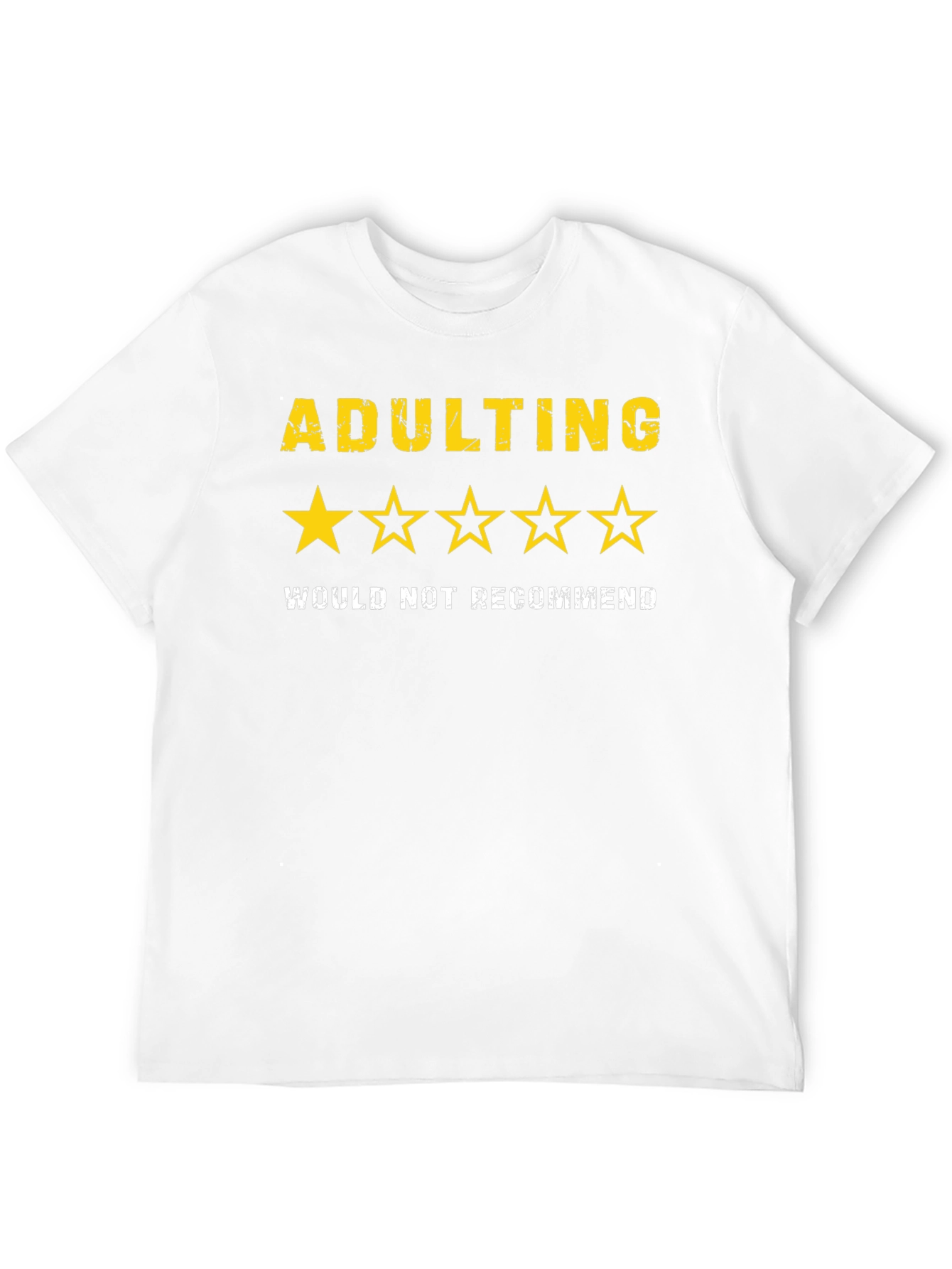 Black Adulting One-Star Tee - Not Recommended Graphic T-Shirt view 12