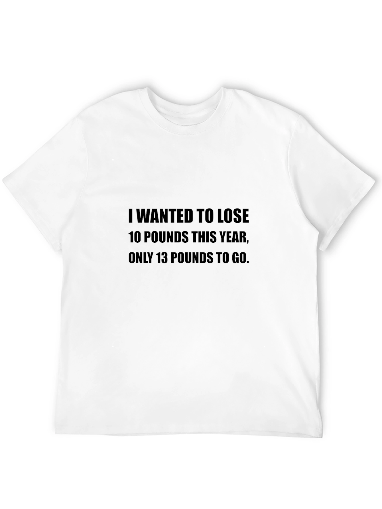 Black Humorous Weight Loss T-Shirt view 12
