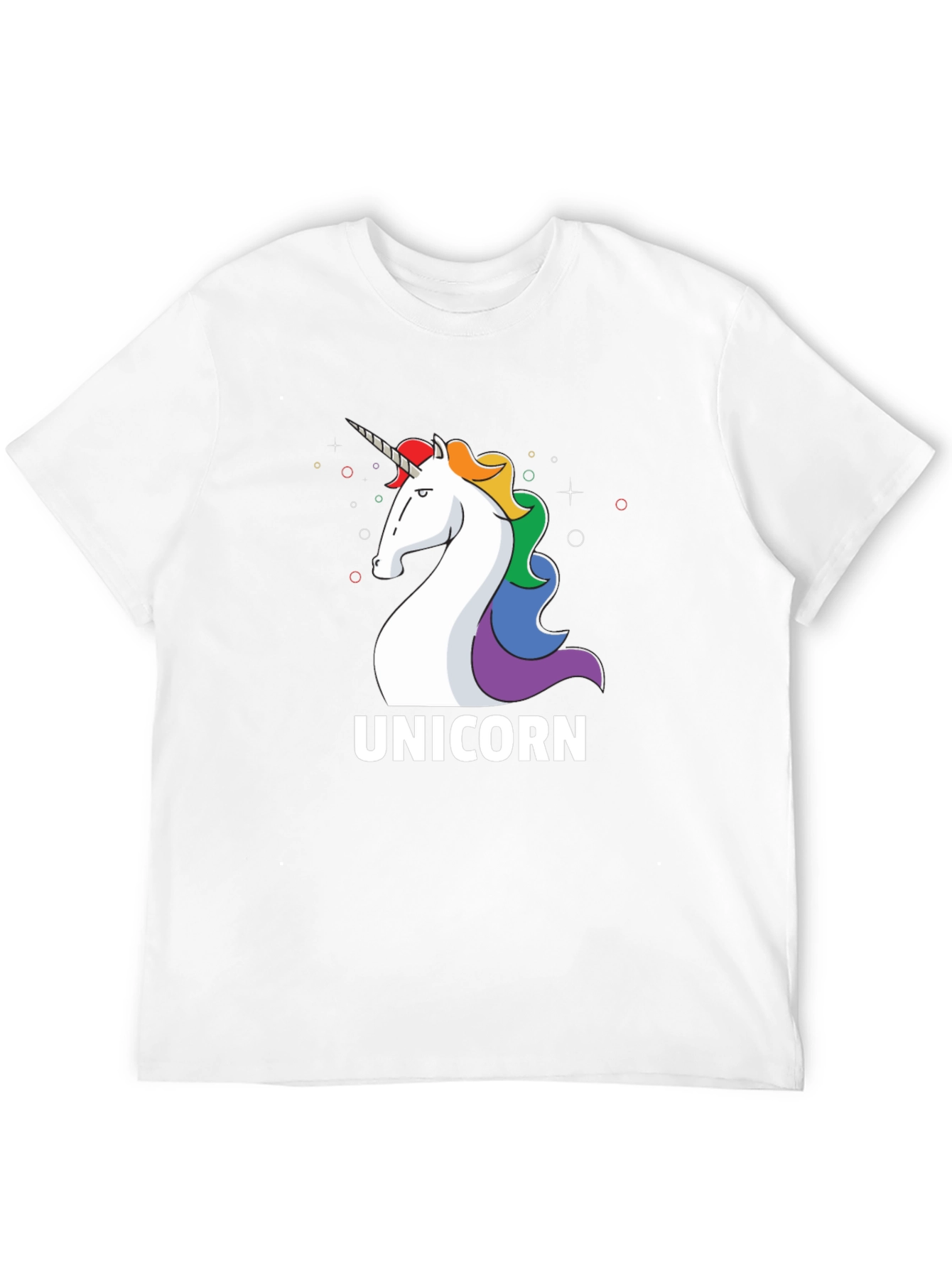 Black Unicorn Graphic Tee - Black Cotton Casual T-Shirt view 12