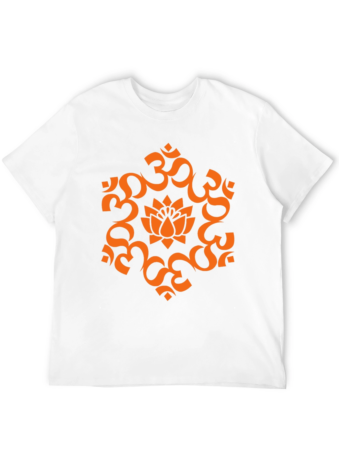 Black Om Lotus Graphic Tee - Spiritual Black T-Shirt view 12
