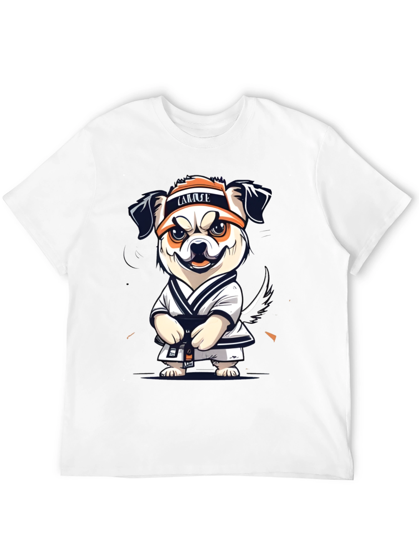 Black Karate Dog Graphic T-Shirt view 12