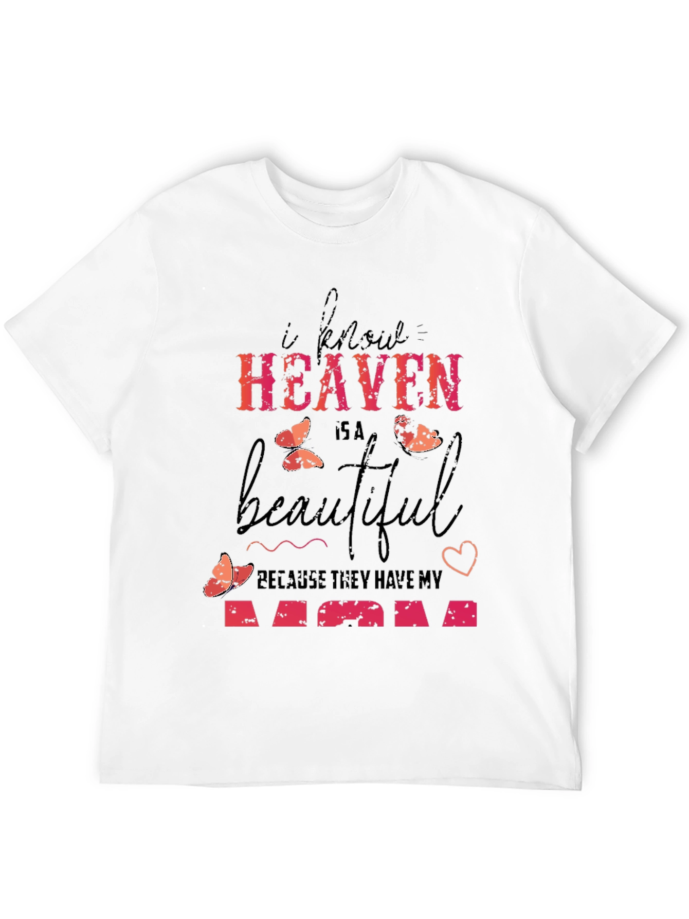 Black Heaven Has My Mom Graphic Tee view 12