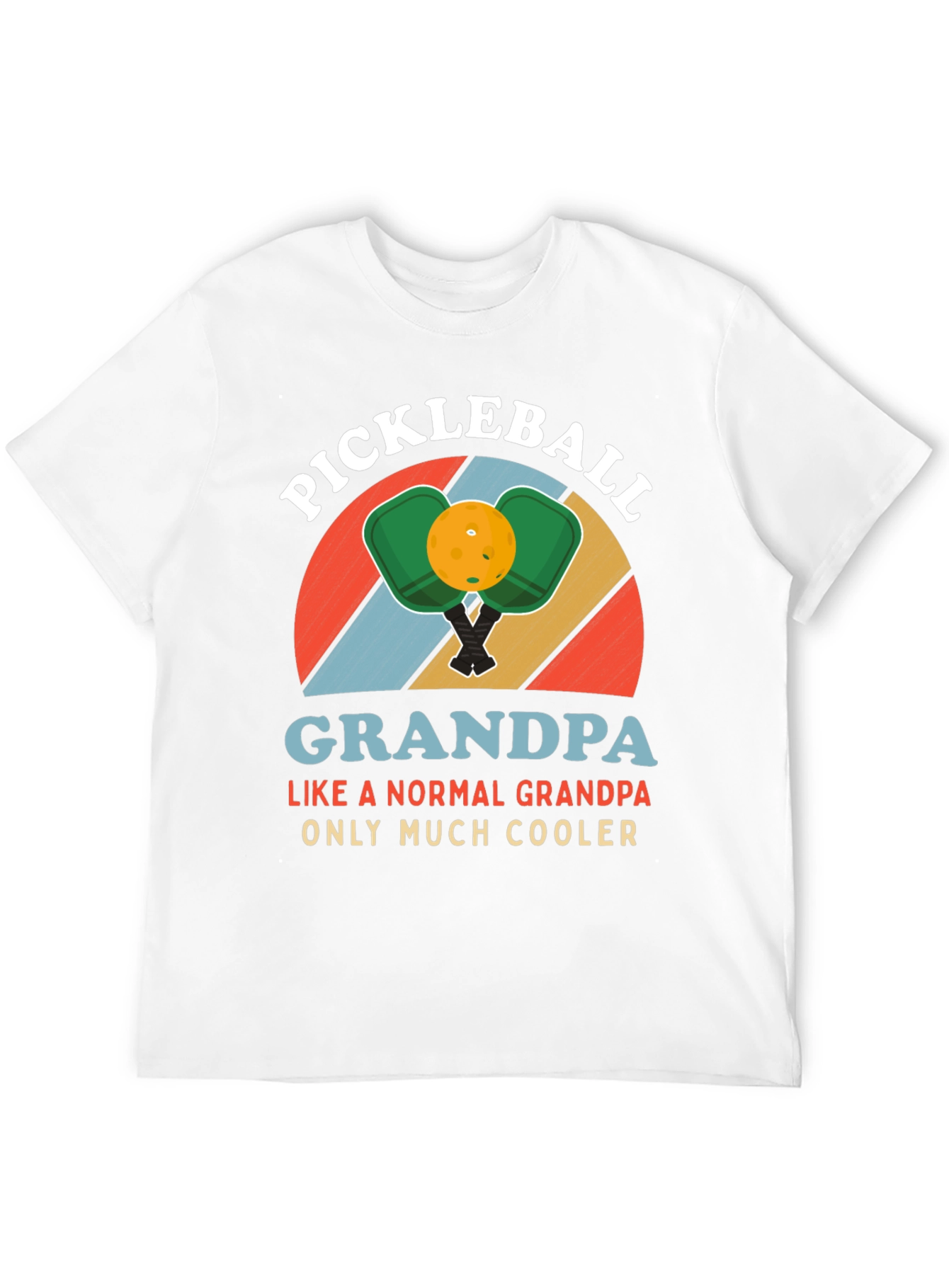 Black Pickleball Grandpa T-Shirt - Much Cooler Than Normal! view 12