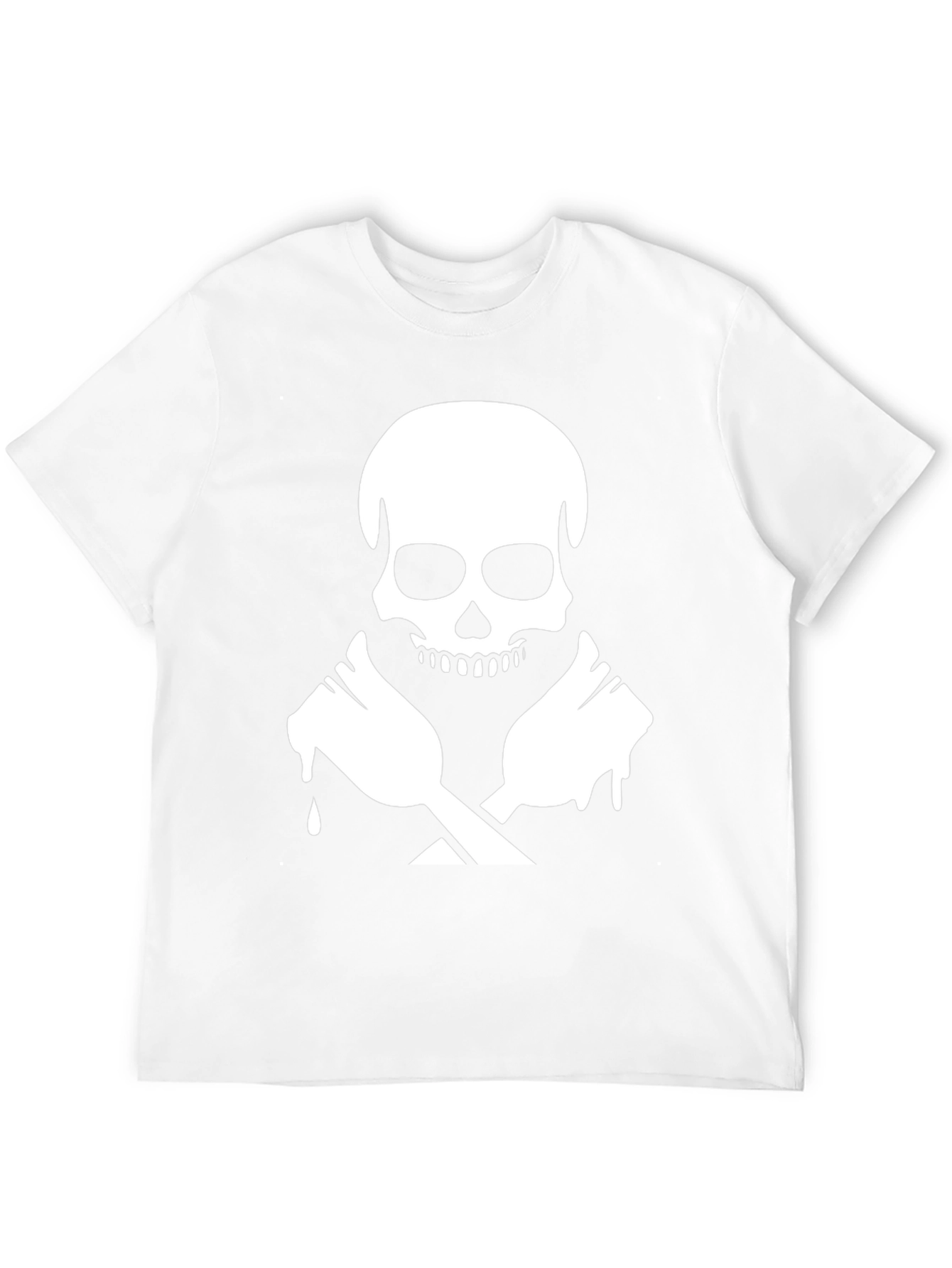 Black Skull & Crossed Spoons Graphic T-Shirt view 12