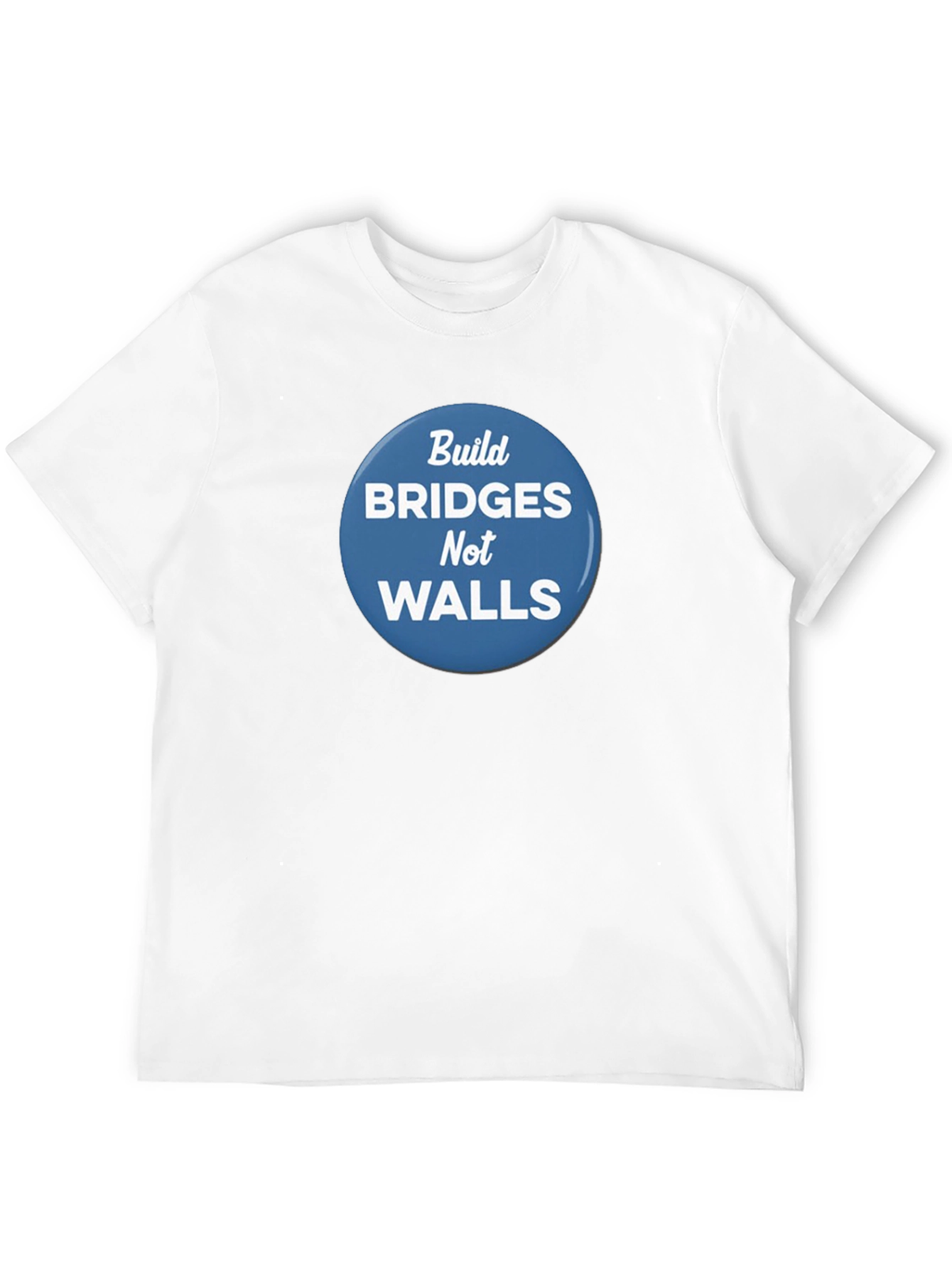 Black Build Bridges Not Walls Graphic Tee view 12