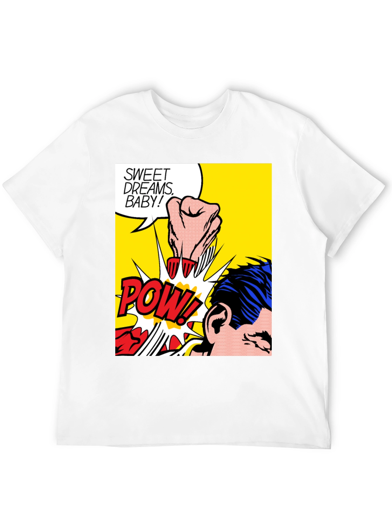 Black Pop Art Pow! Graphic T-Shirt view 12