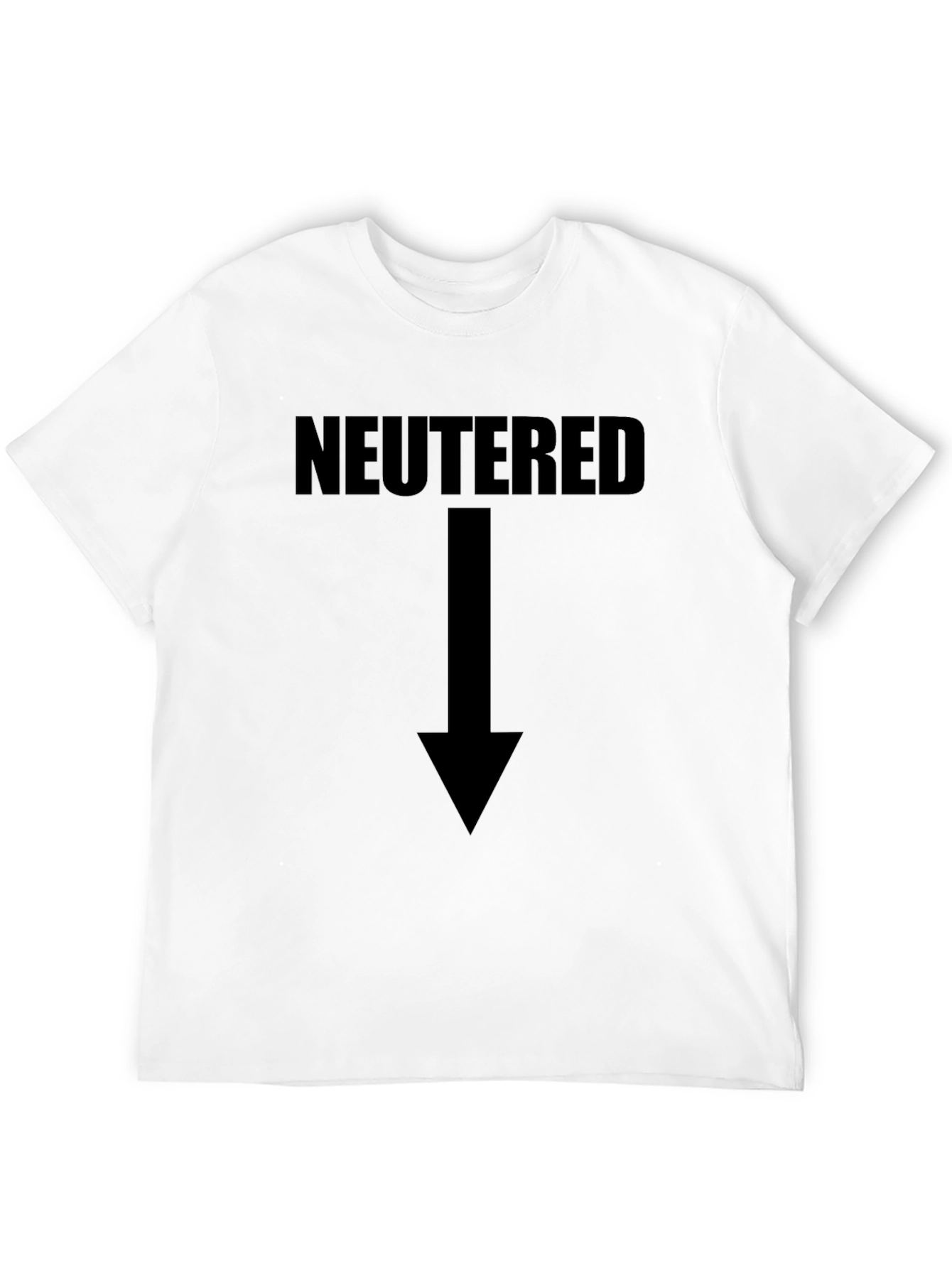 Black Neutered Arrow T-Shirt - Funny Humor Tee view 12