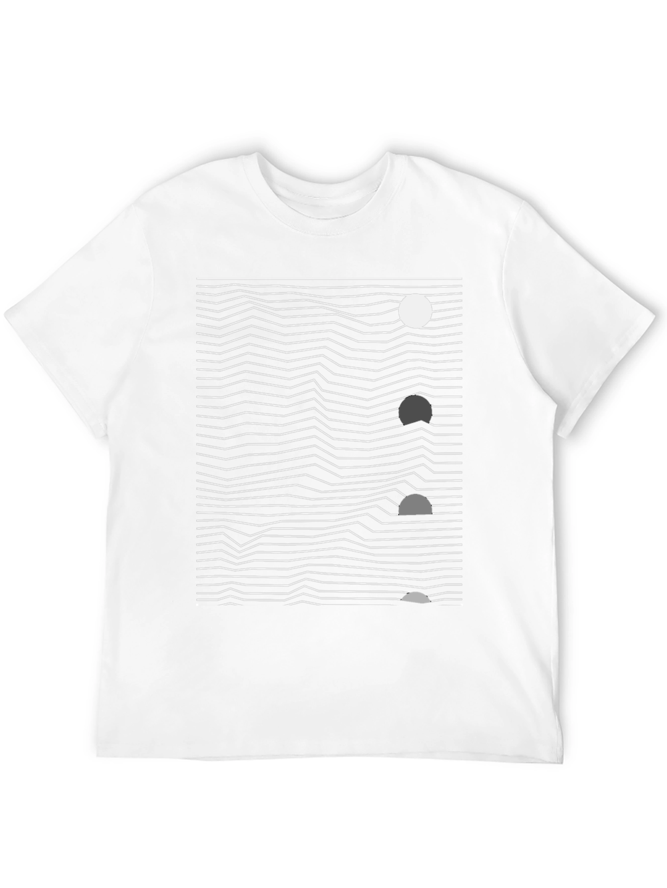 Black Abstract Geometric Graphic Tee - Modern Art Shirt view 12