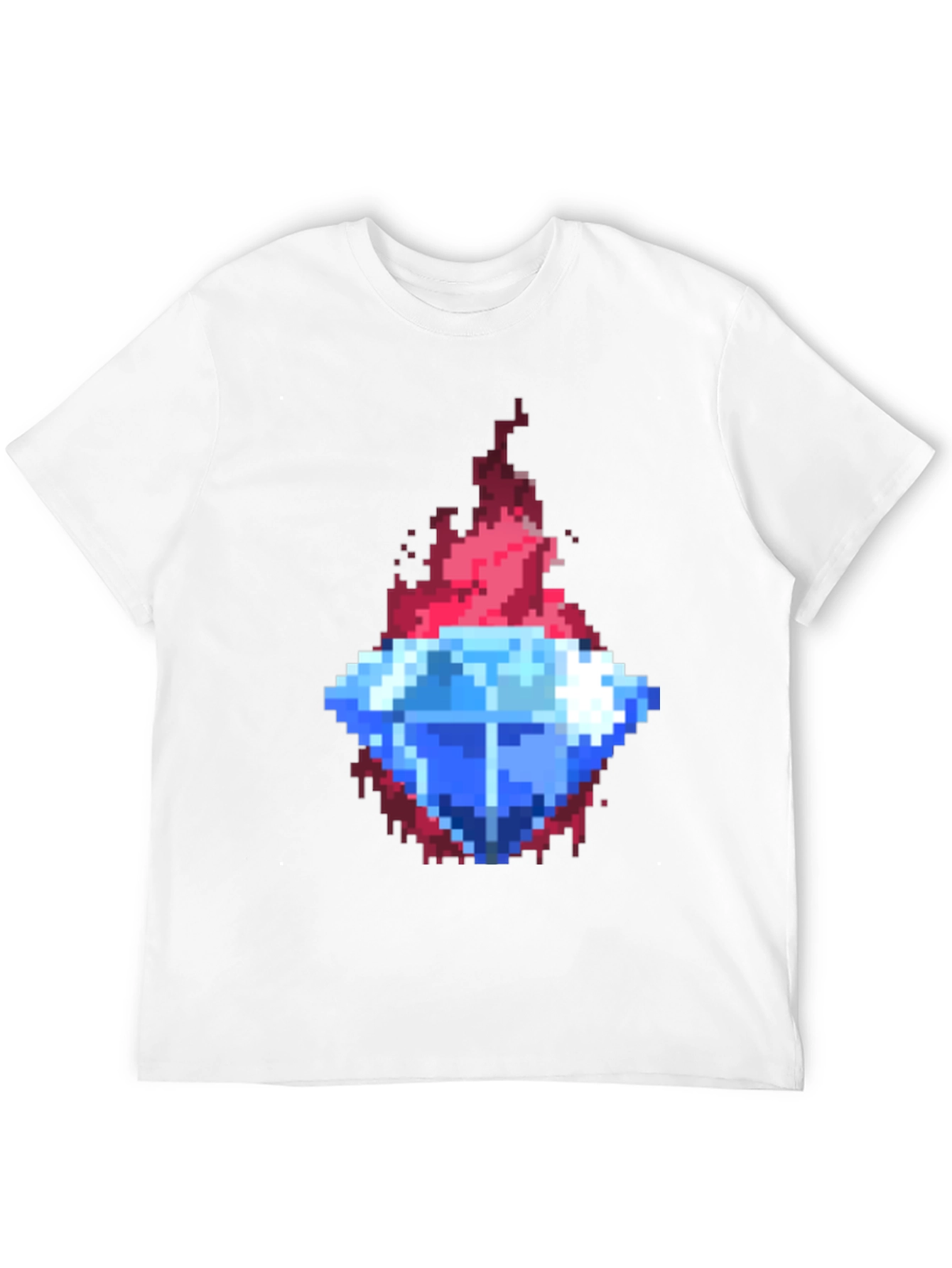 Black Pixel Art Diamond Tee - Retro Gaming Style view 12