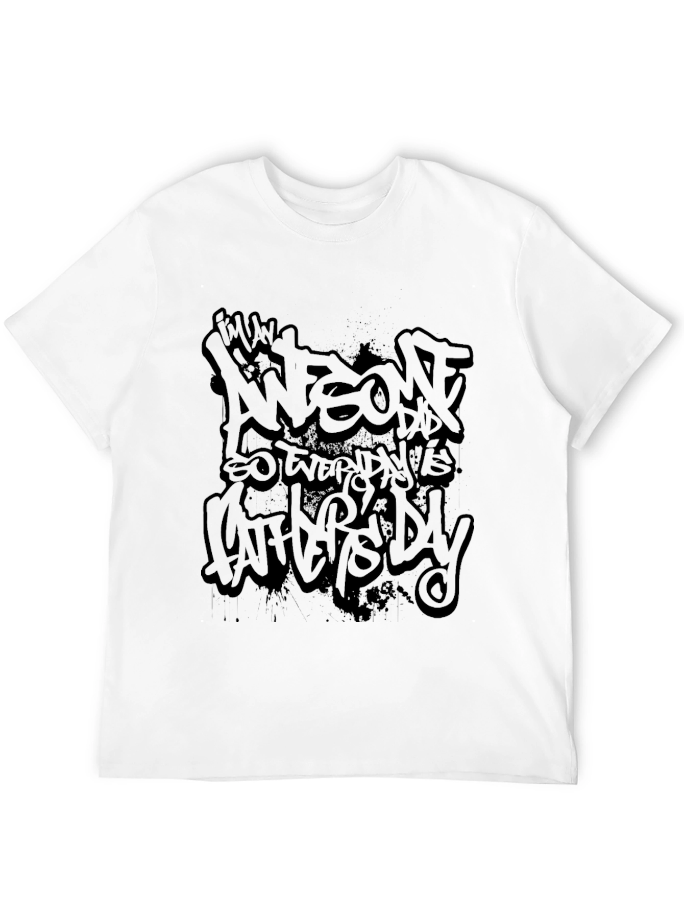 Black Awesome Dad Black T-Shirt view 12