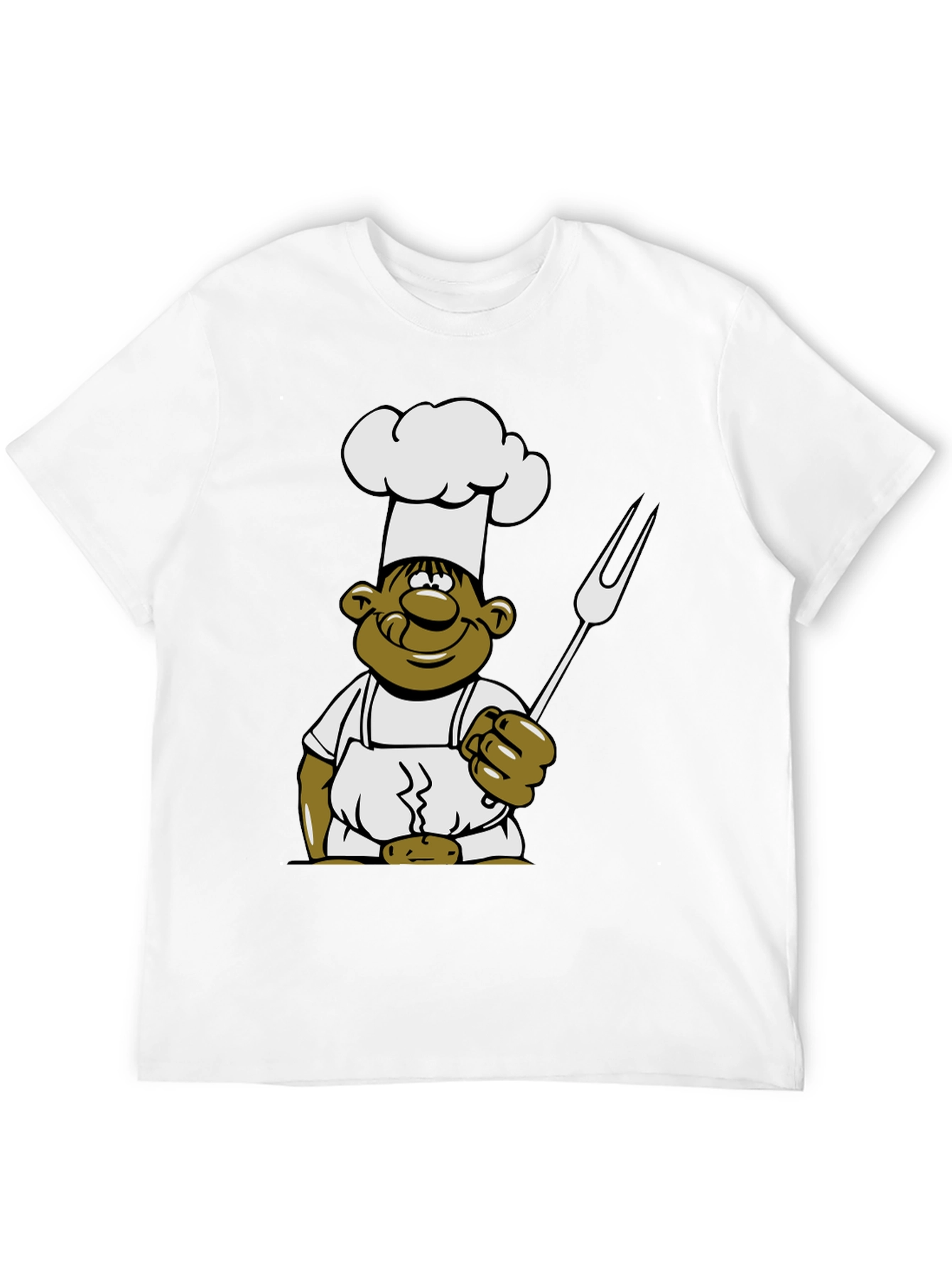 Black Chef Cartoon Graphic T-Shirt - Black view 12
