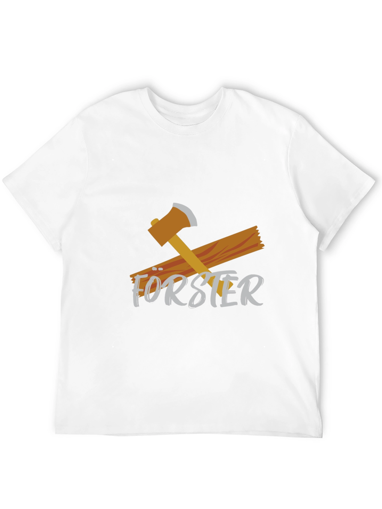 Black Forster Lumberjack T-Shirt - Axe Wood Graphic Tee view 12