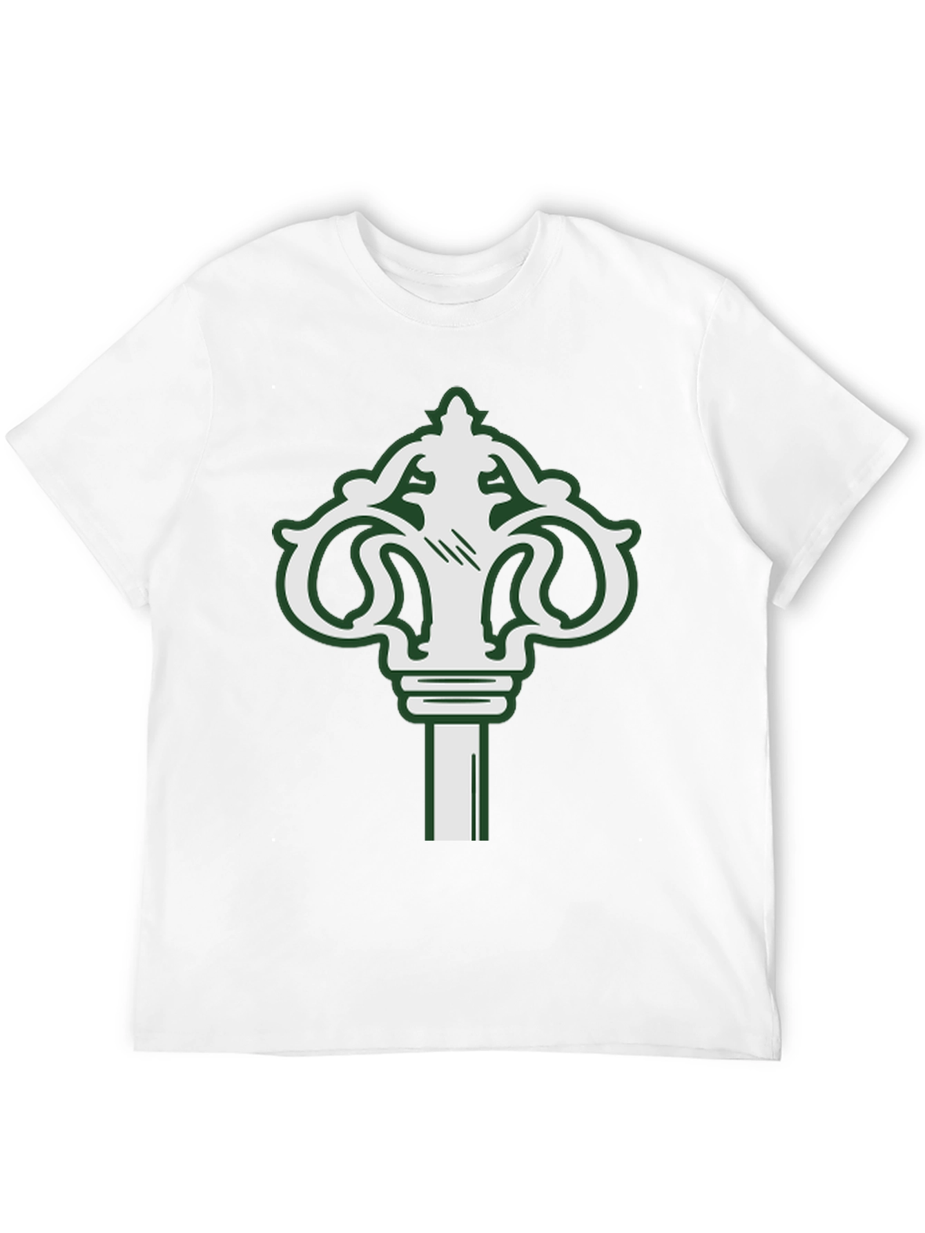 Black Key Design Black T-Shirt view 12