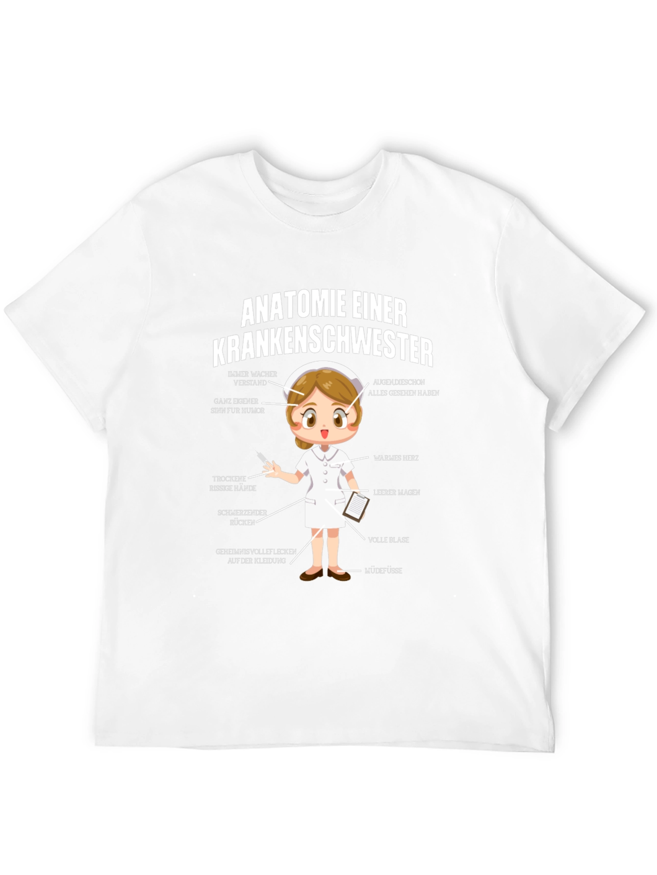 Anatomie Einer Krankenschwester Funny Nurse T-Shirt - 12