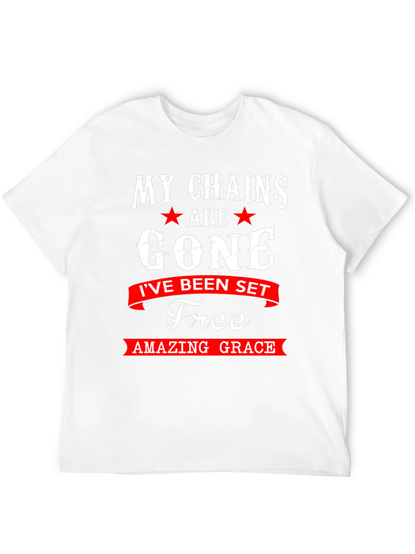Black My Chains are Gone T-Shirt - Amazing Grace view 12