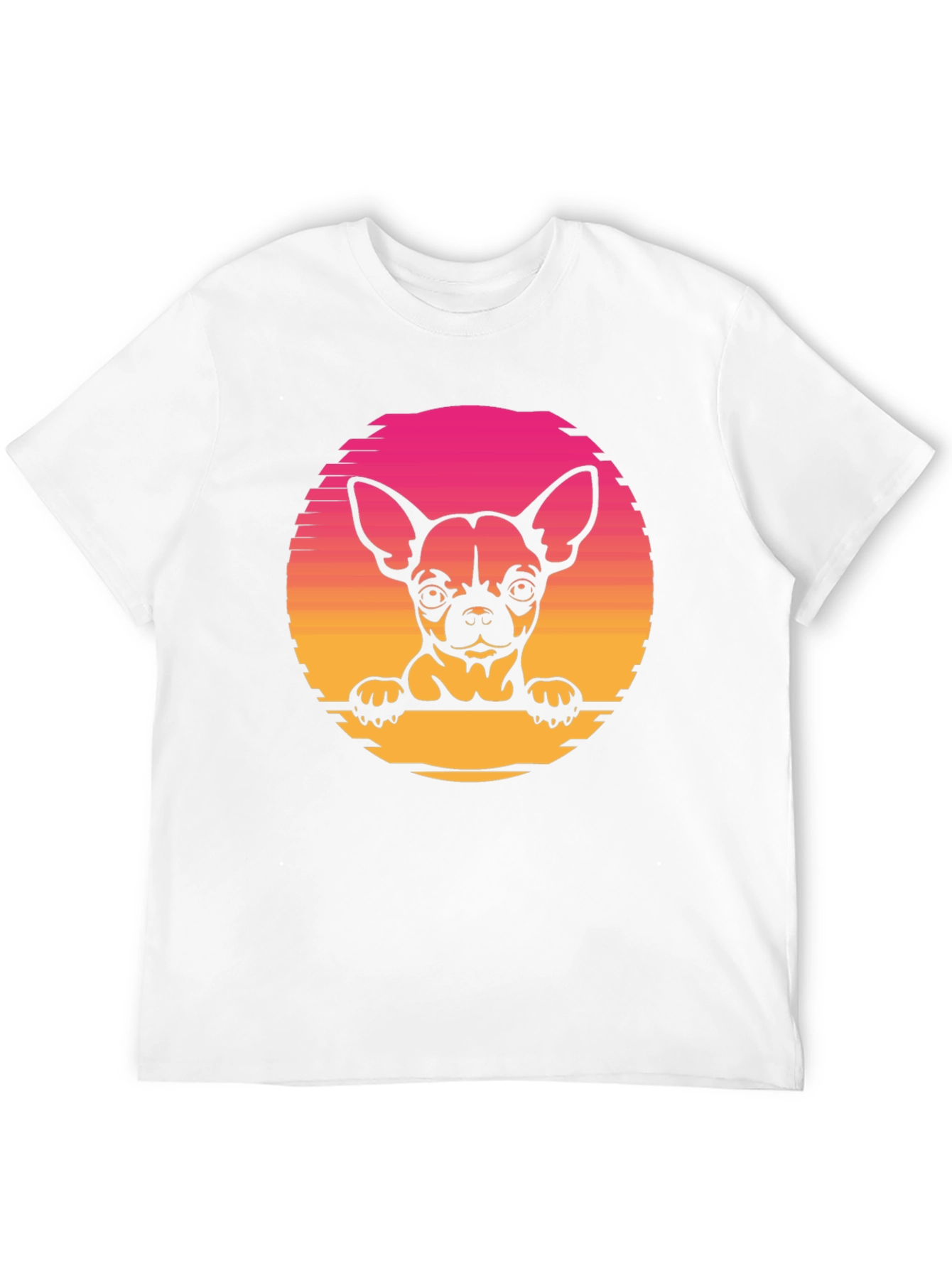 Black Chihuahua Sunset Graphic Tee - Unisex Black T-Shirt view 12