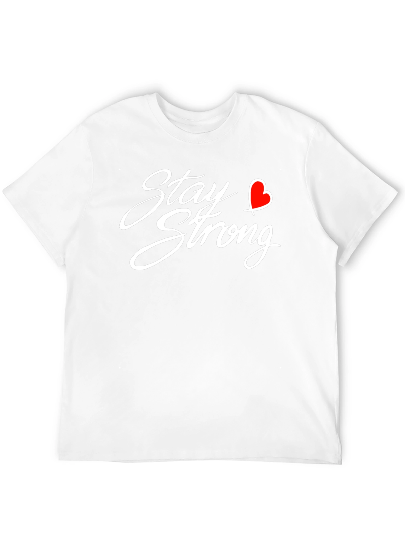 Black Stay Strong Heart Graphic T-Shirt view 12