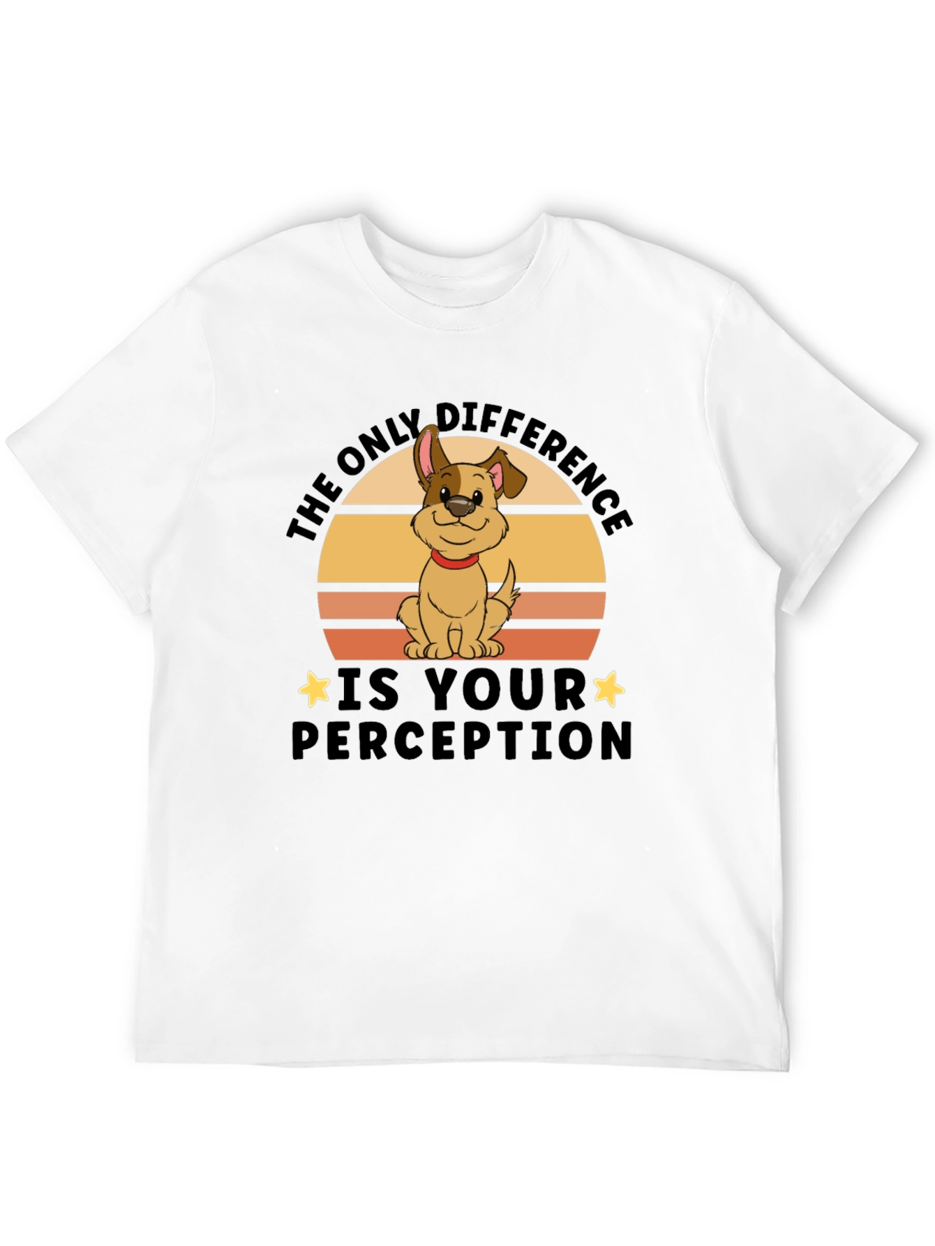 Black Dog Perception Graphic Tee - Unisex Black T-Shirt view 12