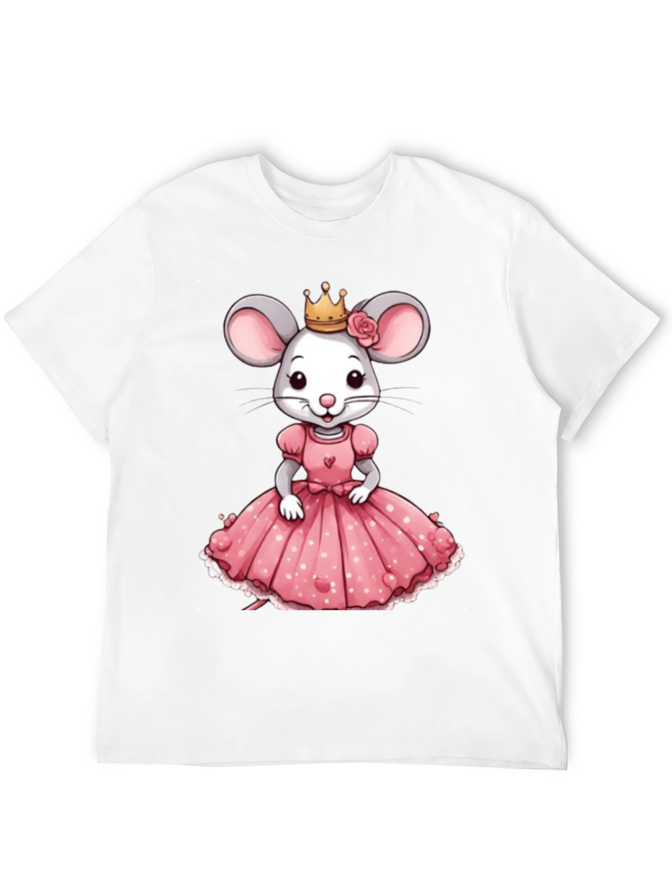 Black Cute Mouse Princess T-Shirt - Cartoon Mouse view 12