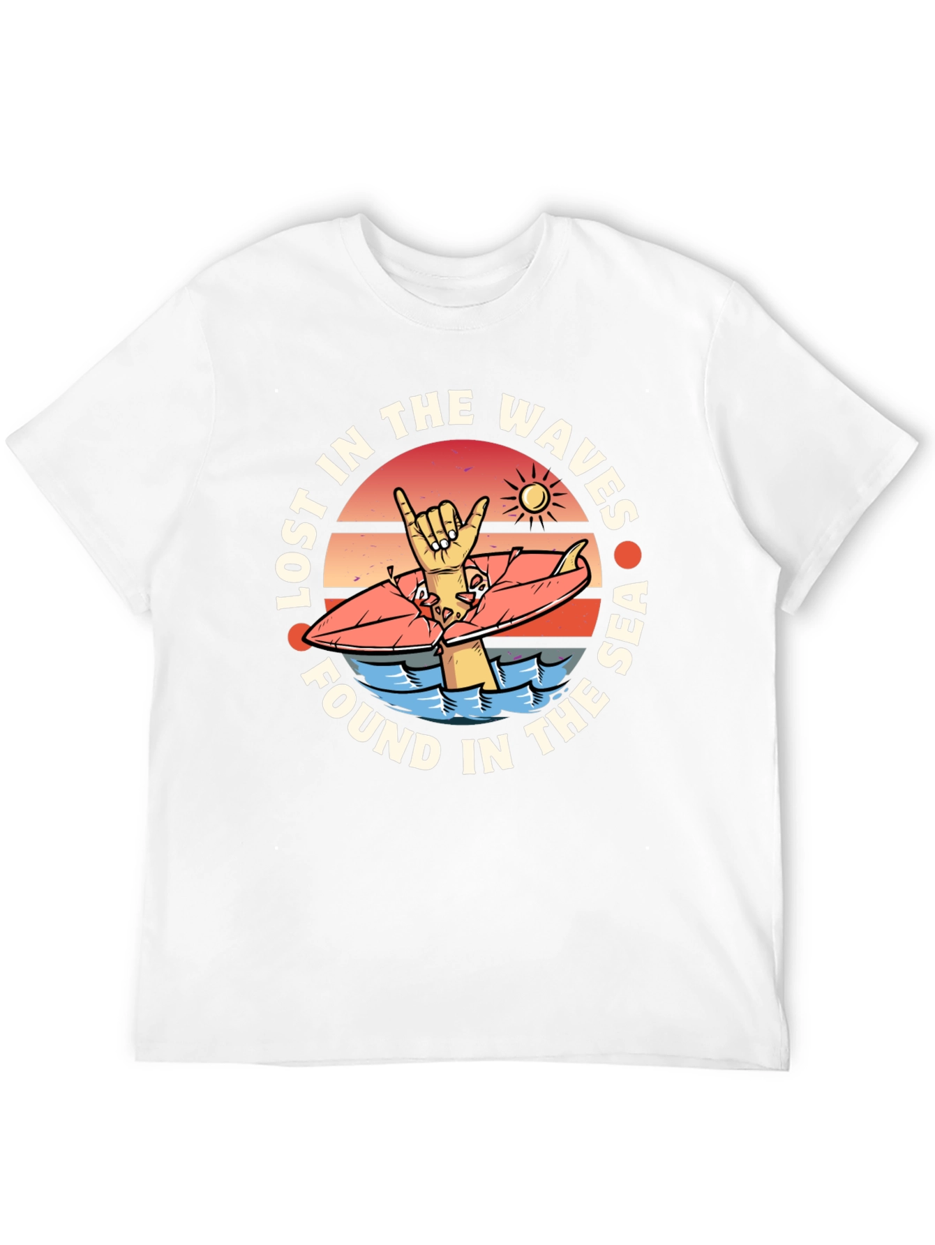 Black Lost In The Waves Graphic Tee view 12