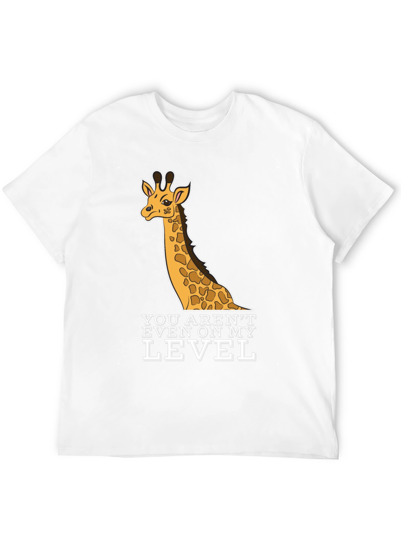 Black Giraffe T-Shirt - You Aren't Even On My Level - Black view 12