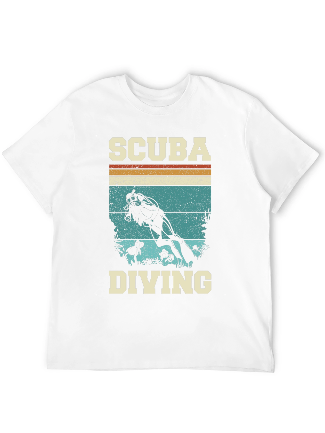 Black Scuba Diving Retro Graphic Tee - Black view 12