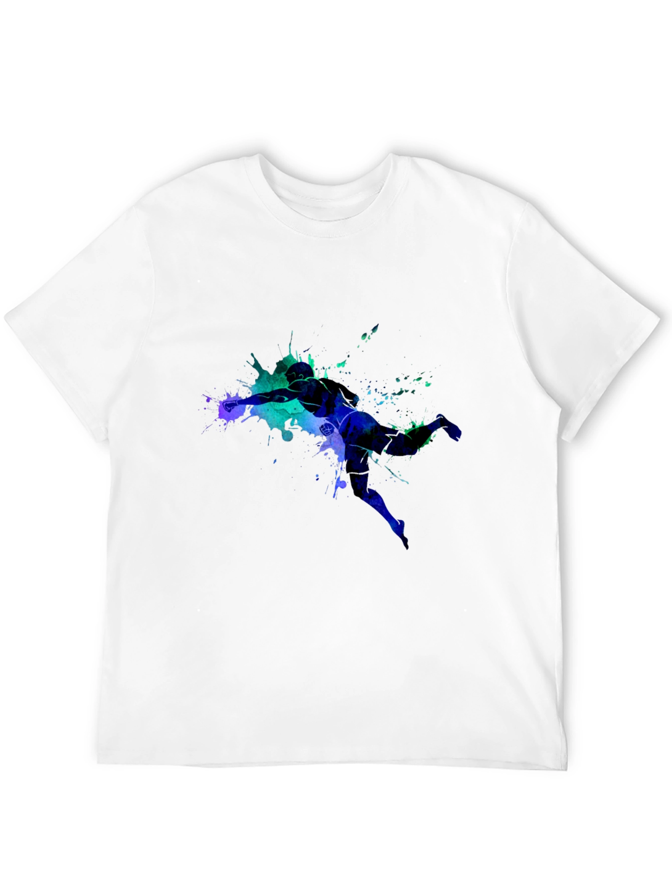 Black Abstract Athlete Graphic Tee view 12