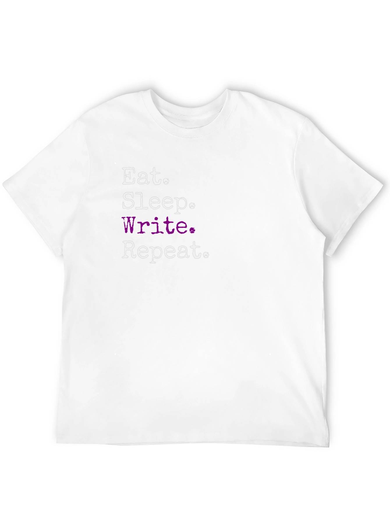 Black Eat Sleep Write Repeat T-Shirt - Black view 12