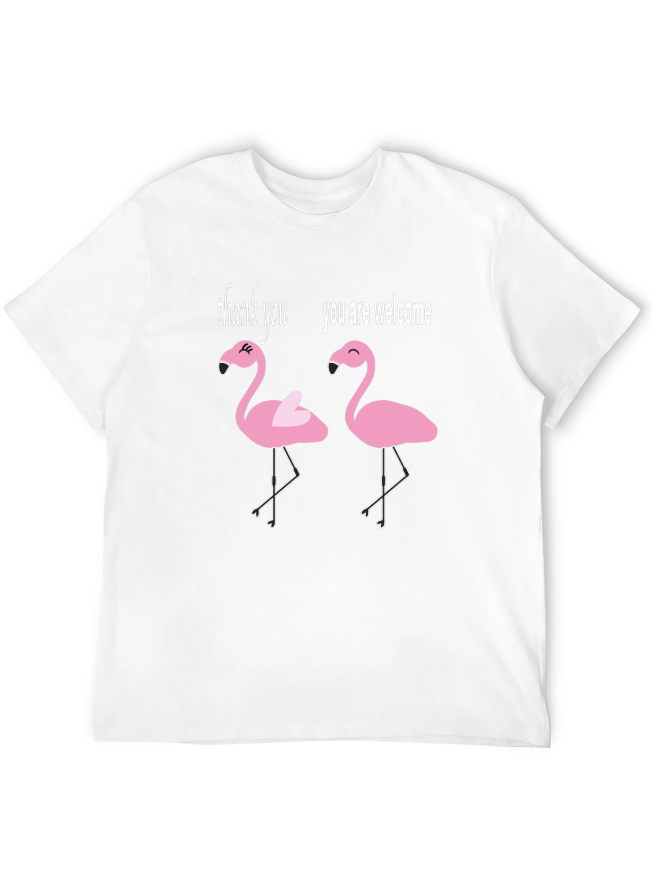 Black Funny Flamingo T-Shirt - Thank You You're Welcome Tee view 12