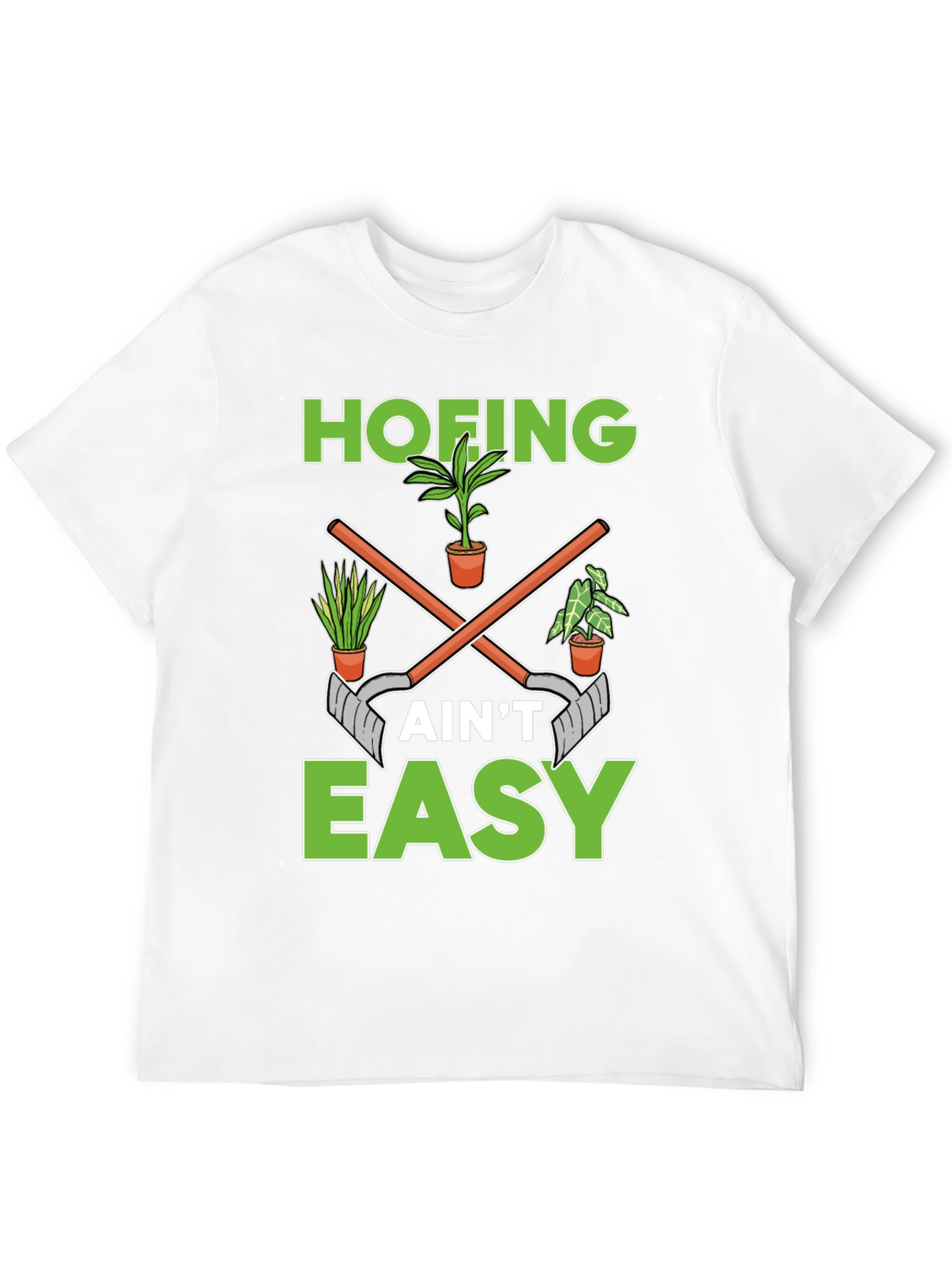 Black Hofing Ain't Easy Garden Humor T-Shirt view 12