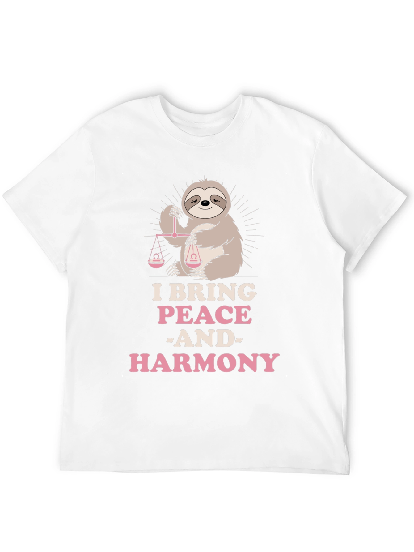 Black Peace & Harmony Sloth Graphic T-Shirt view 12