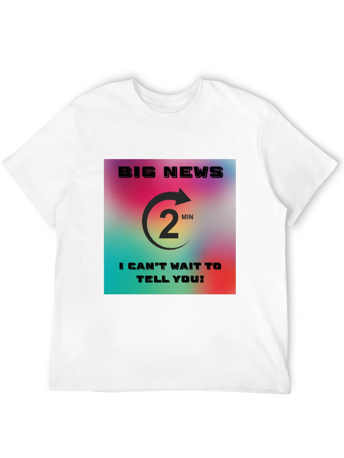 Black Big News Countdown T-Shirt view 12