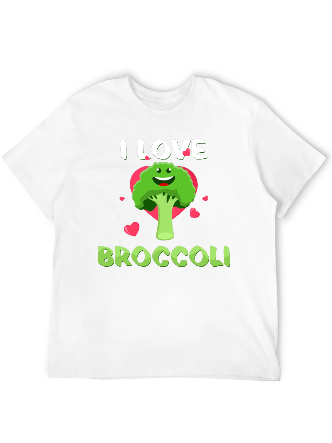 Black I Love Broccoli T-Shirt - Funny Vegan Tee view 12