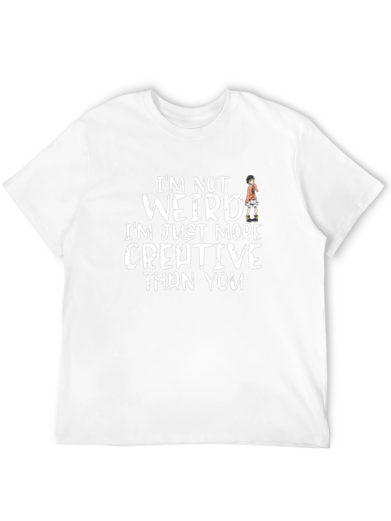 Black Creative Weirdo Graphic Tee - Soft Cotton Blend view 12