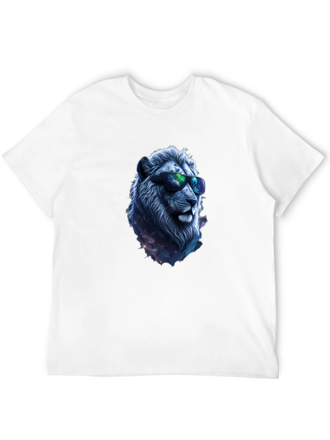 Black Cool Lion Graphic Tee - Black Casual T-Shirt view 12