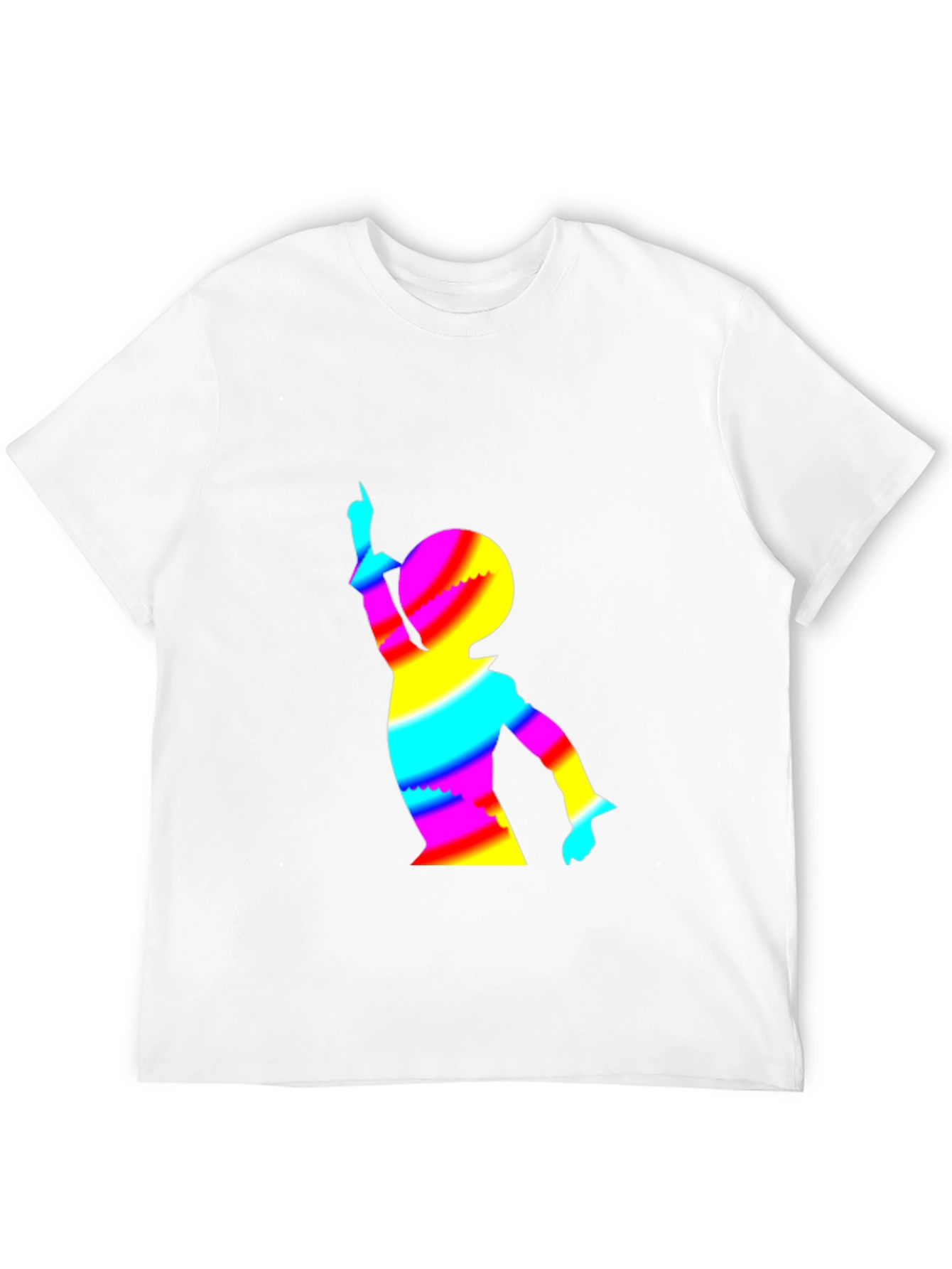 Black Retro Rainbow Silhouette Tee view 12