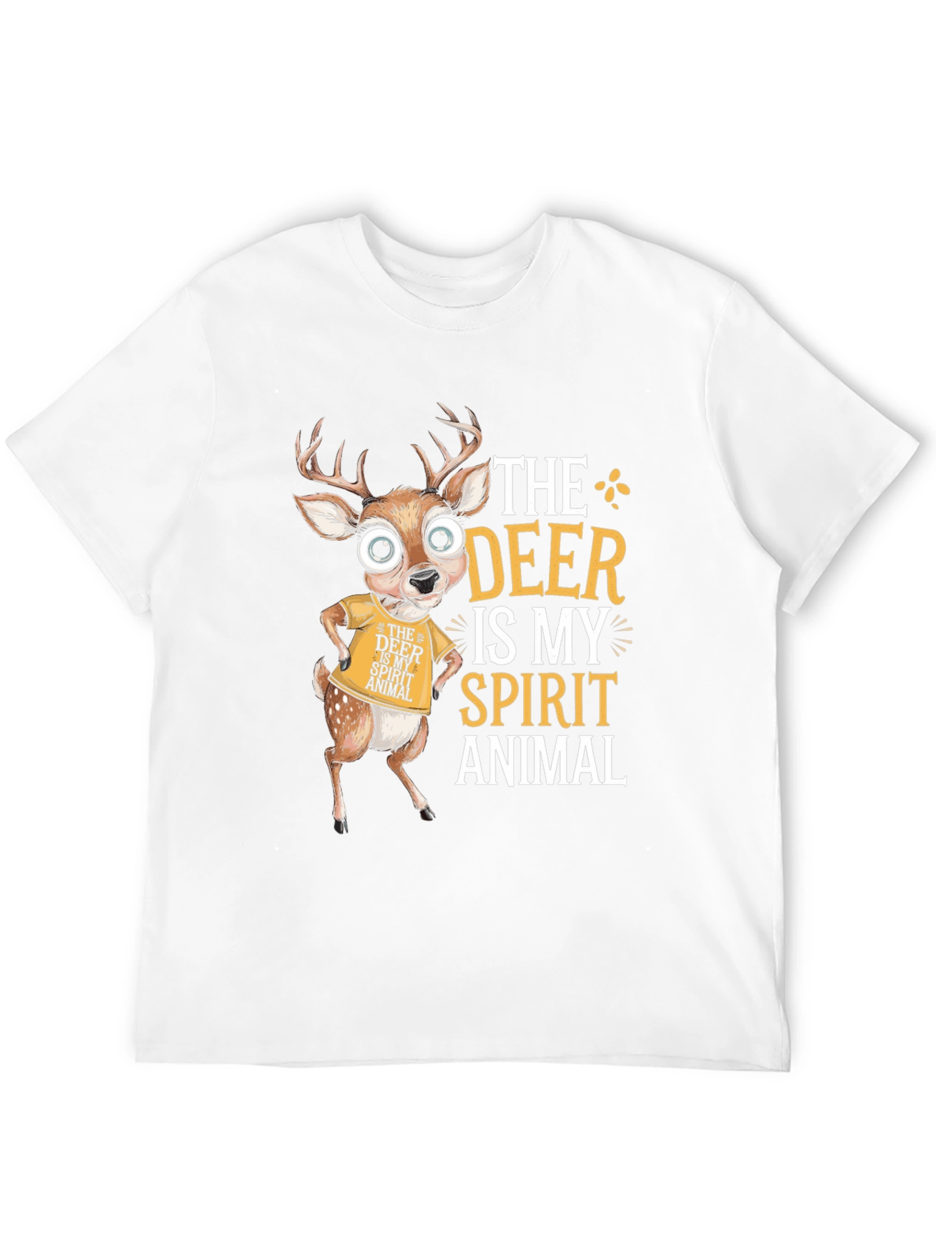 Black Deer Spirit Animal Graphic T-Shirt - Funny Deer Lover Tee view 12