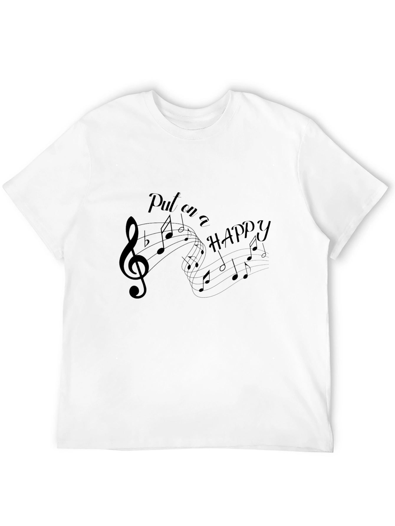 Black Musical Note Graphic T-Shirt - Black view 12