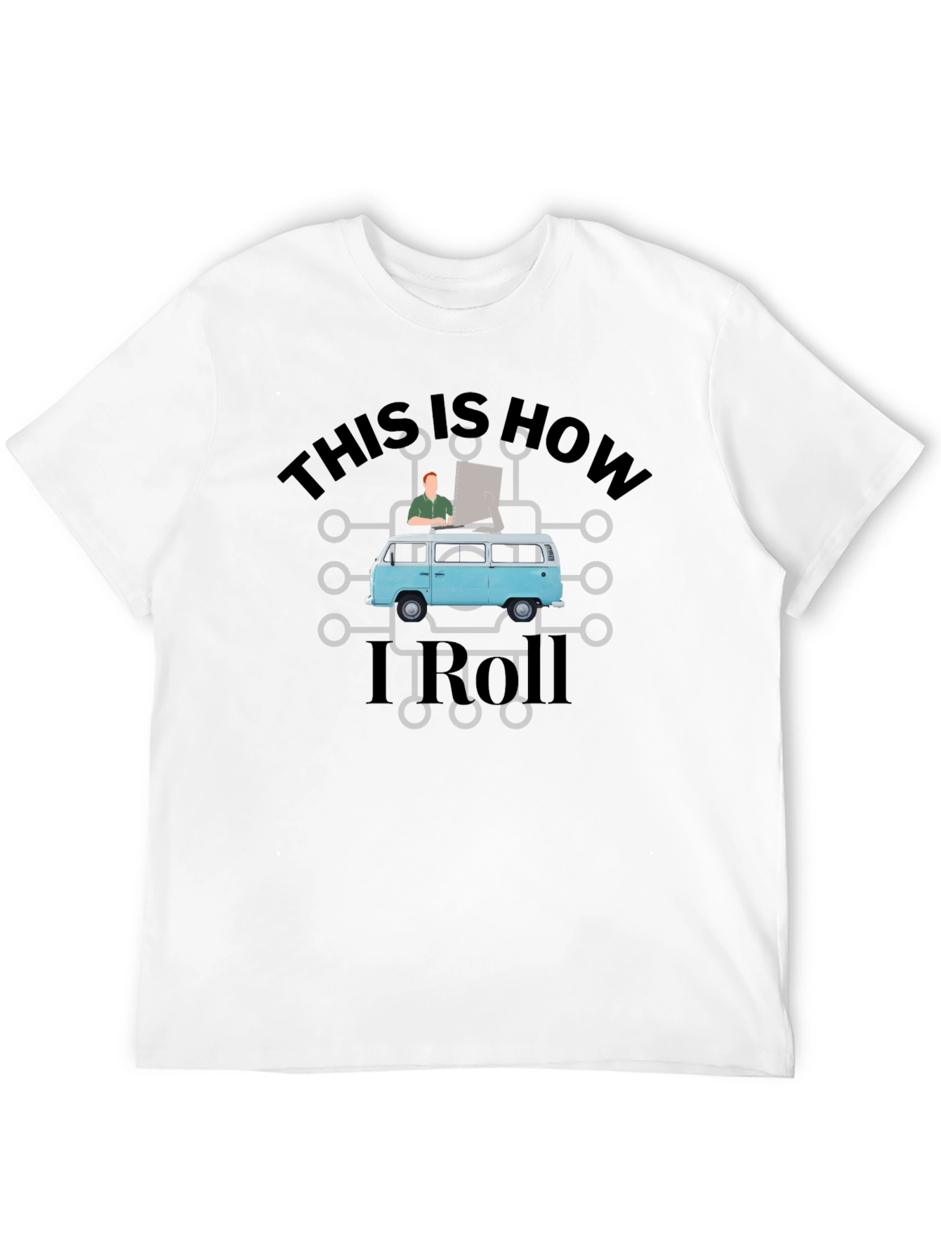 Black This is How I Roll T-Shirt view 12